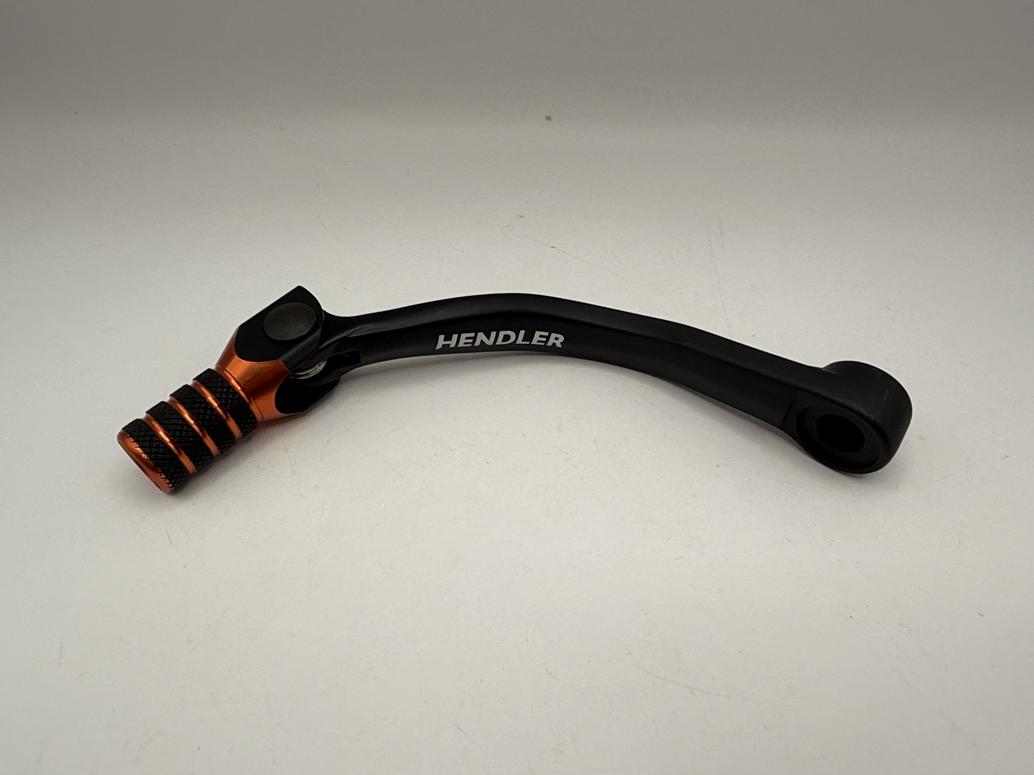 Hendler Gear Lever Alloy Black with Orange Tip KTM 125 EXC 98-00, 200 EXC 98-00, 360 EXC 96-97, 380 EXC 98-00, 125 SXS 00-08, 250 SX 94-16, 360 SX 96-00, 380 SX 97