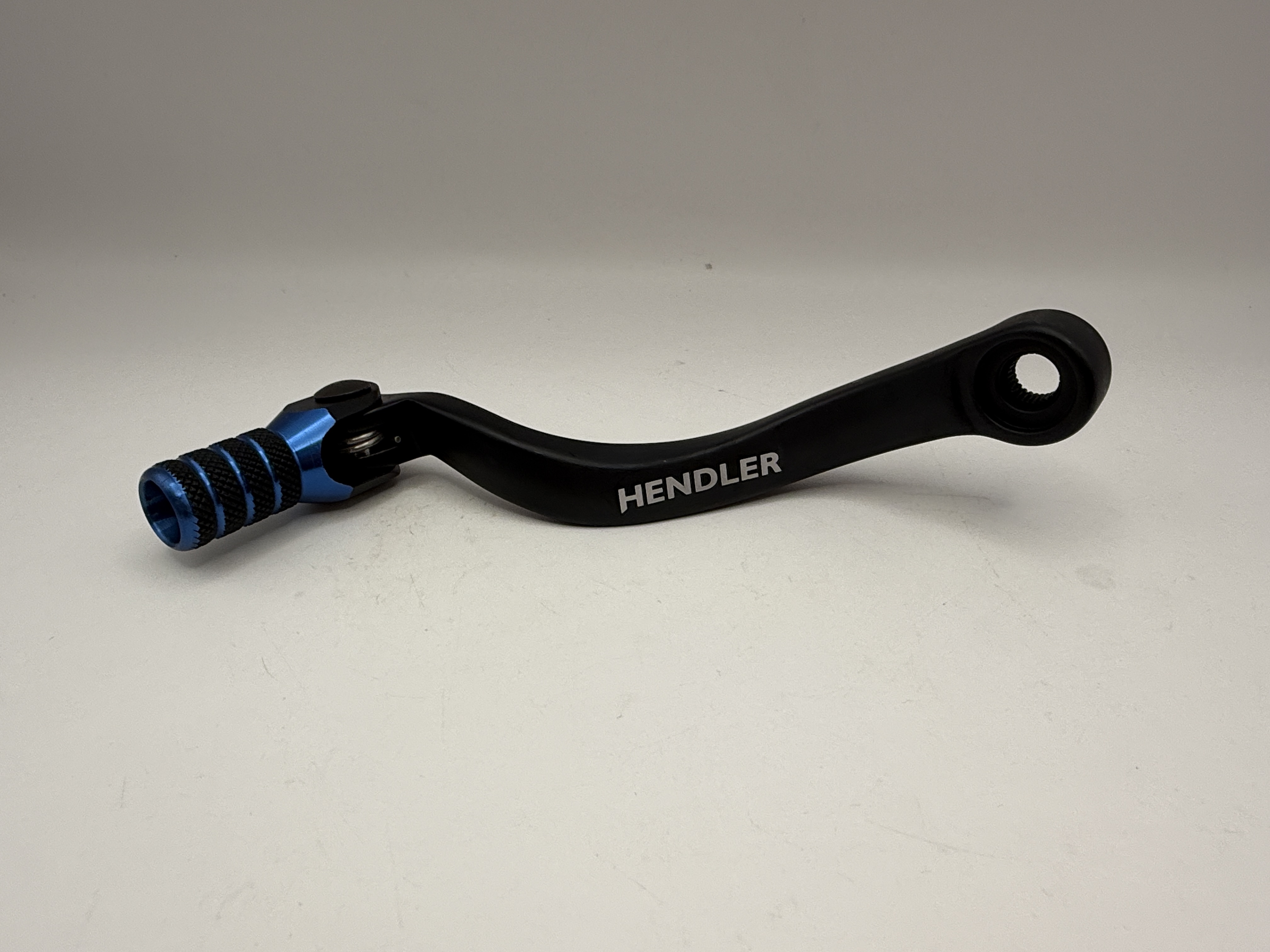 Hendler Gear Lever Alloy Black with Blue Tip KTM 125-200 EXC Models 01-16, 250 EXC 01-03, 125 SX 98-15, 200 SX 03-04, 250 SX-F 13-15, 350 SX-F 11-15, 450 SX-F 07-12, Husqvarna TC125 14-16, FC250-350 14-15, Husaberg TE125 12-14