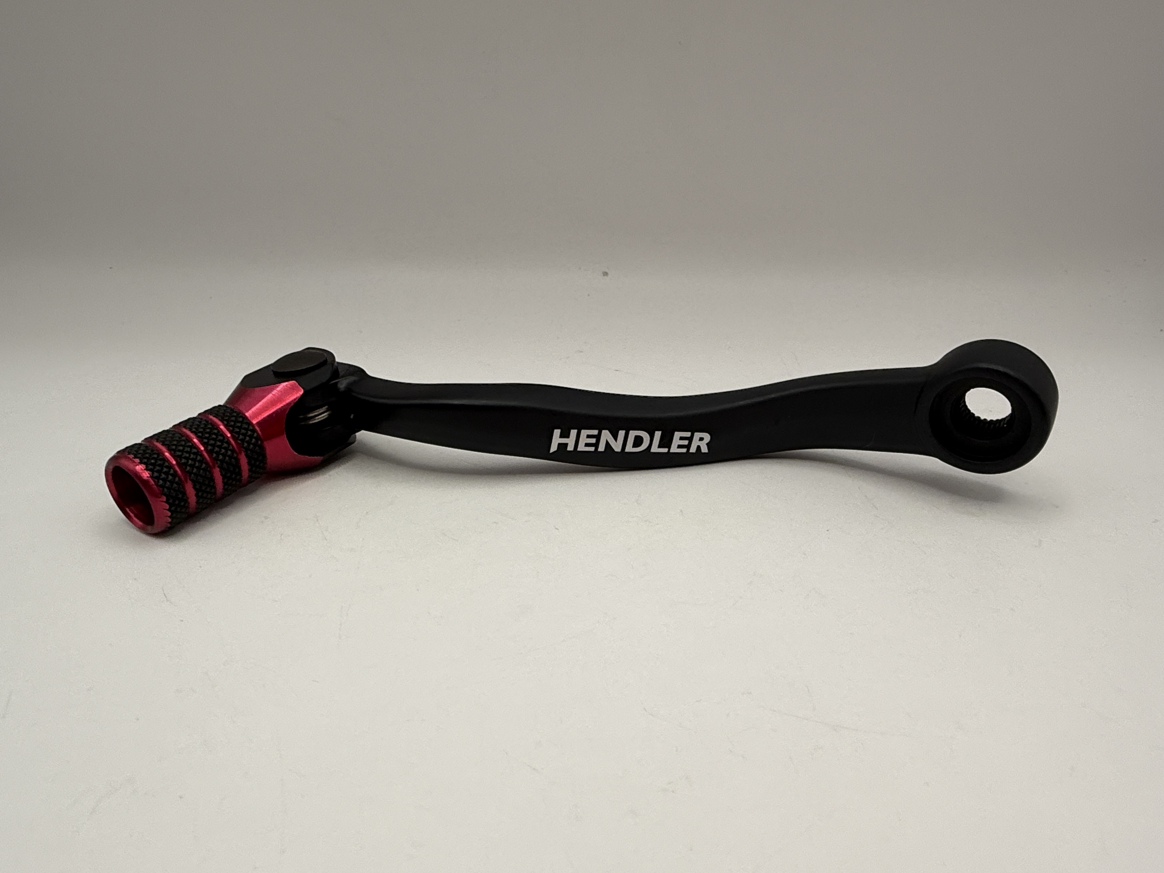 Hendler Gear Lever Alloy Black with Red Tip KTM 250 XC 17-19, 250 EXC 17-20, 250 EXC TPI 18-20, 300 EXC TPI 18-20, 250 SX 17-20, Husqvarna TC250 17-20, TE250 17-20