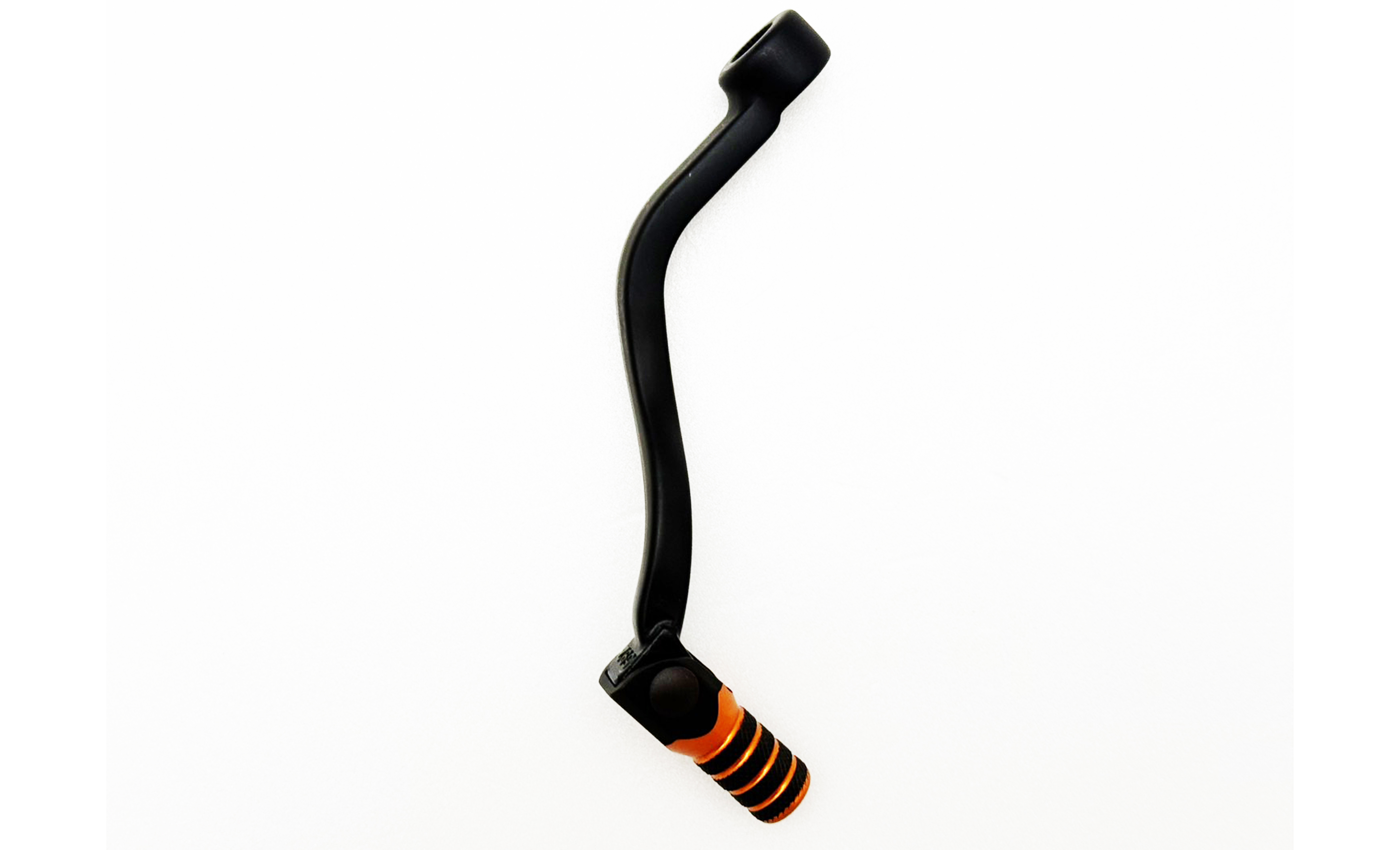 Hendler Gear Lever Alloy Black with Orange Tip KTM 125 SX 23-25, 250 SX 23-25, 300 SX 23-24, 250 EXC 24, Husqvarna TC125 23-25, TC250 23-25, TE250 24, Gas Gas MC125 24-25, MC250 25, EX250 24-25