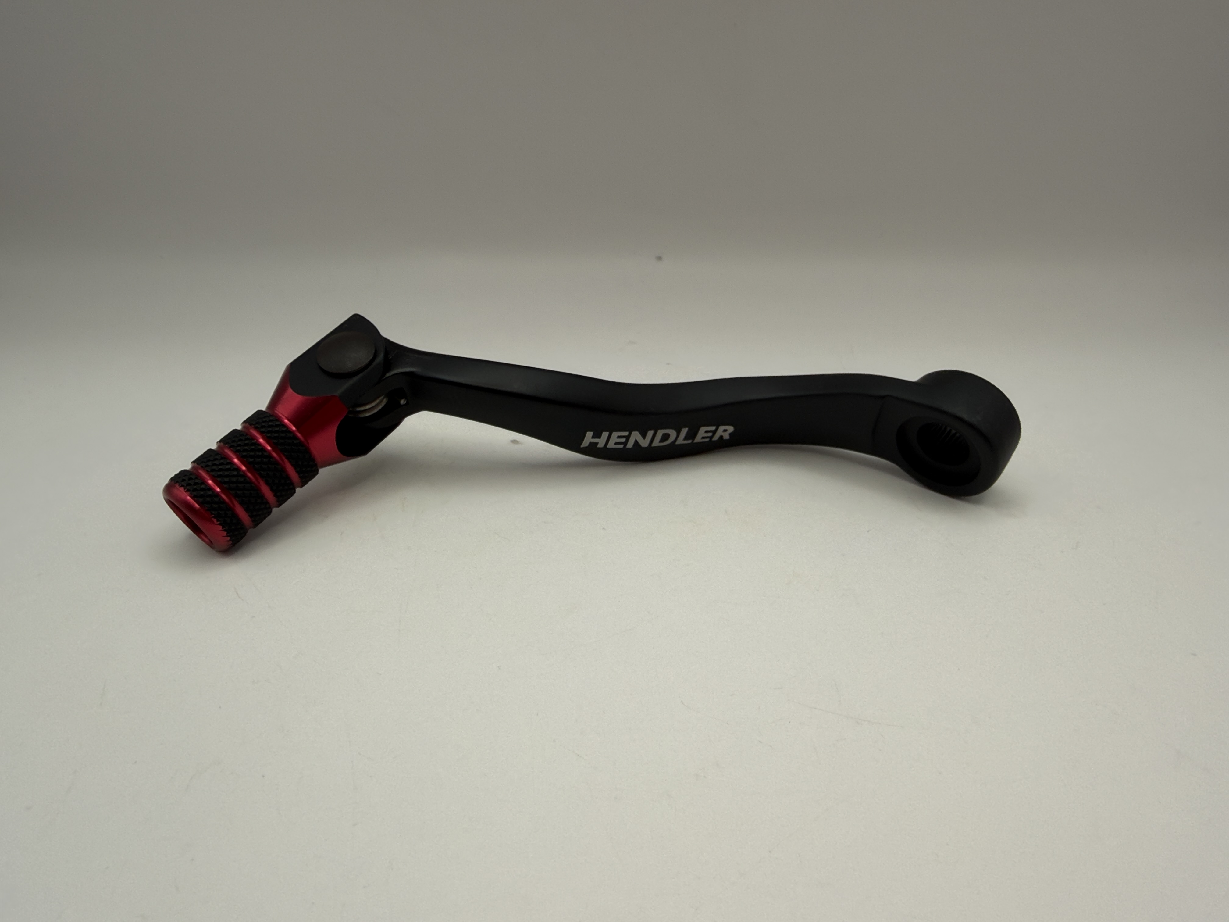 Hendler Gear Lever Alloy Black with Red Tip KTM 450 EXC-F 17-20, 500 EXC-F 12-20, 125 SX-F 16, 450 SX-F 16-20, Husqvarna TC125 16, FC450 16-20, FE450 17-20