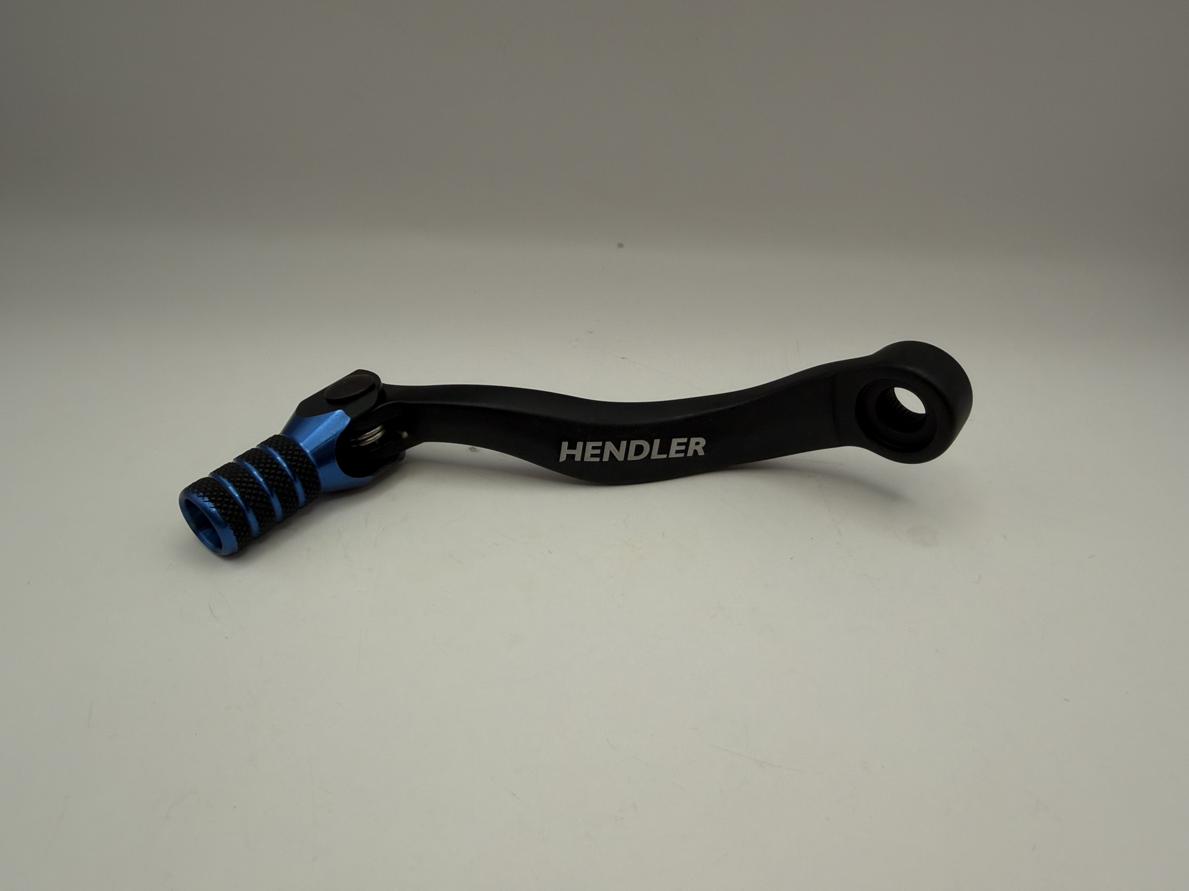 Hendler Gear Lever Alloy Black with Blue Tip KTM 450 EXC-F 17-20, 500 EXC-F 12-20, 125 SX-F 16, 450 SX-F 16-20, Husqvarna TC125 16, FC450 16-20, FE450 17-20