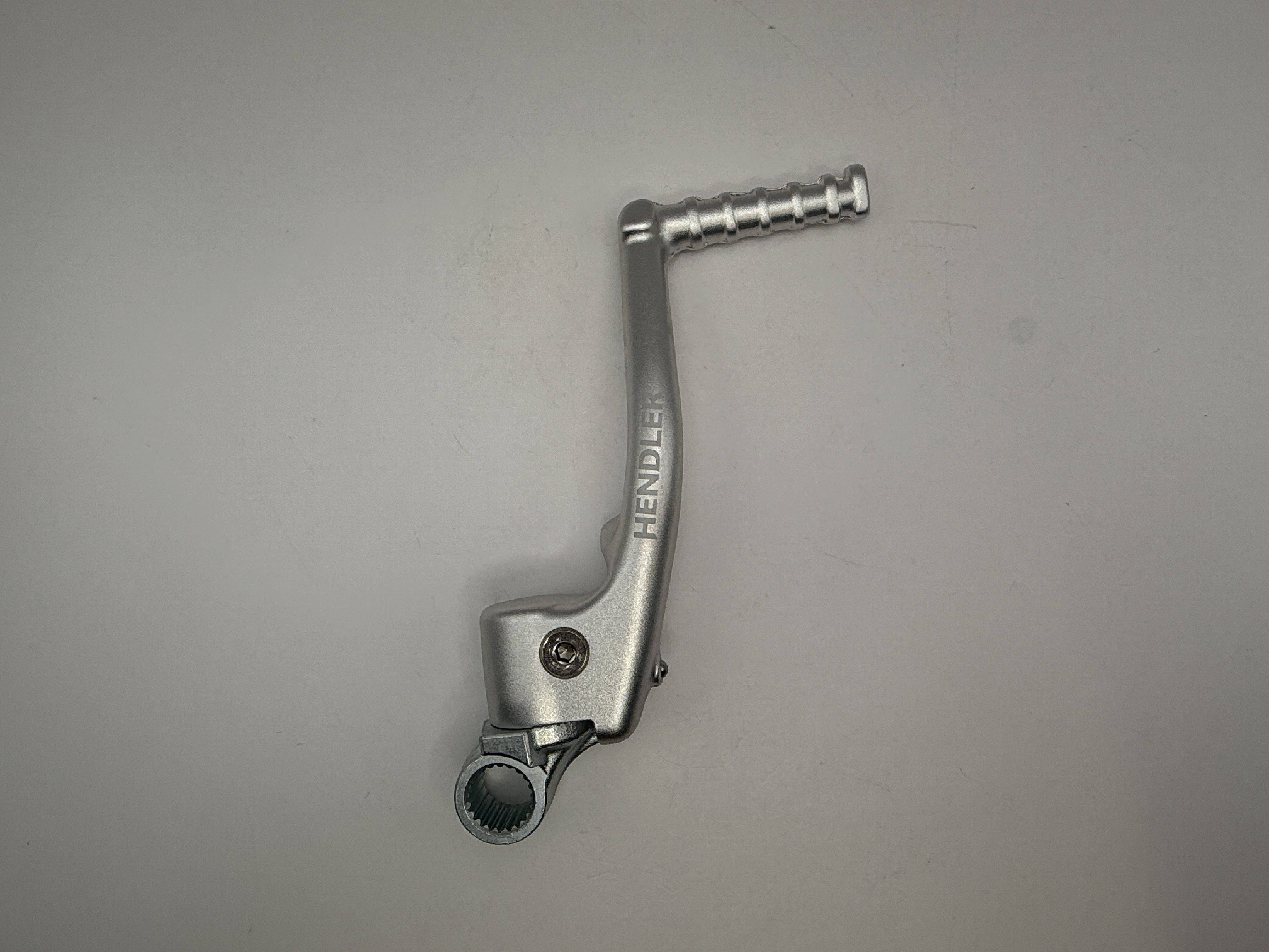 Hendler Kickstart Lever Alloy with Steel Boss Silver Honda CR125R 85-97