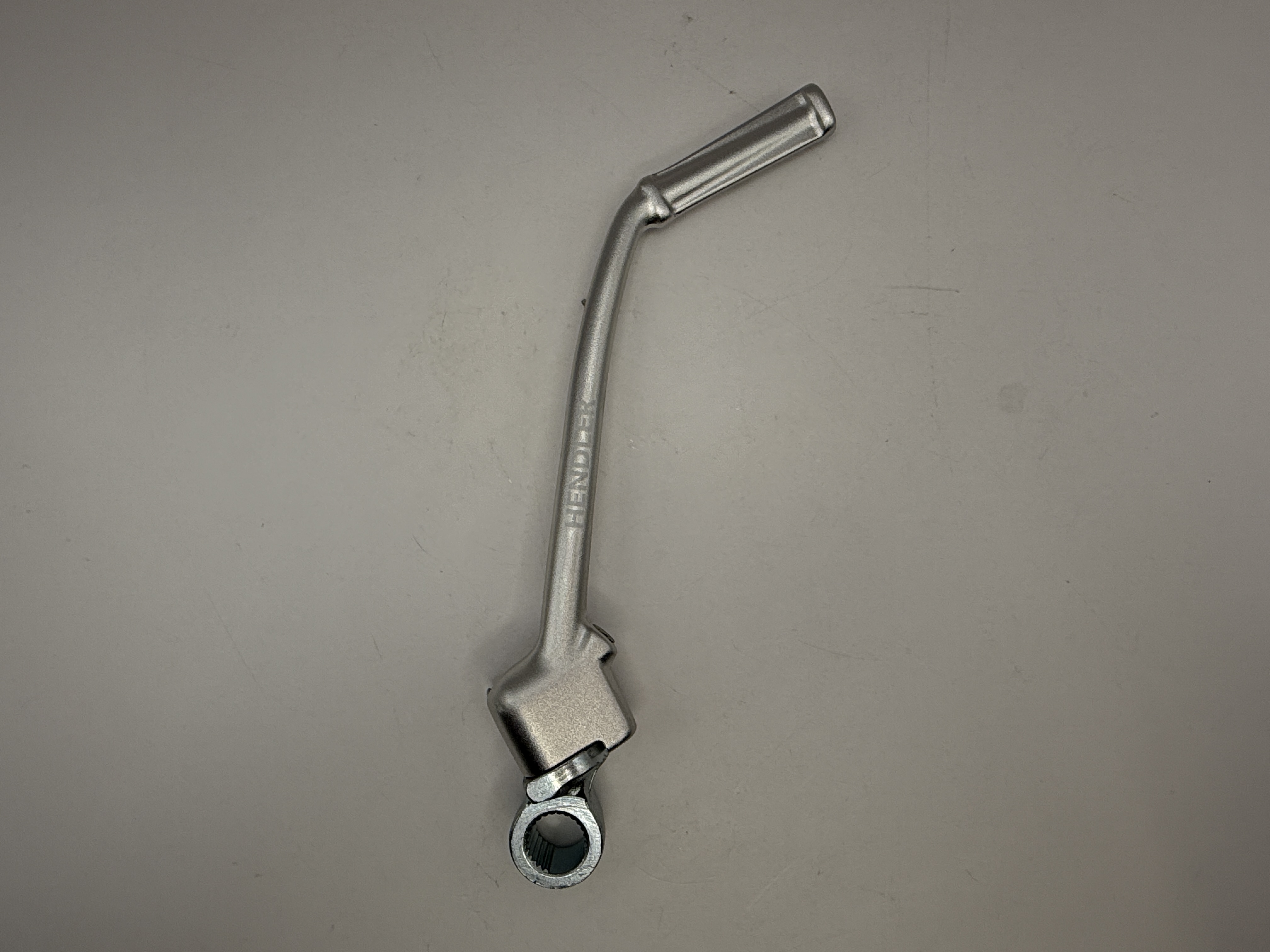 Hendler Kickstart Lever Alloy with Steel Boss Silver Kawasaki KX85 00-20, KX100 14-20
