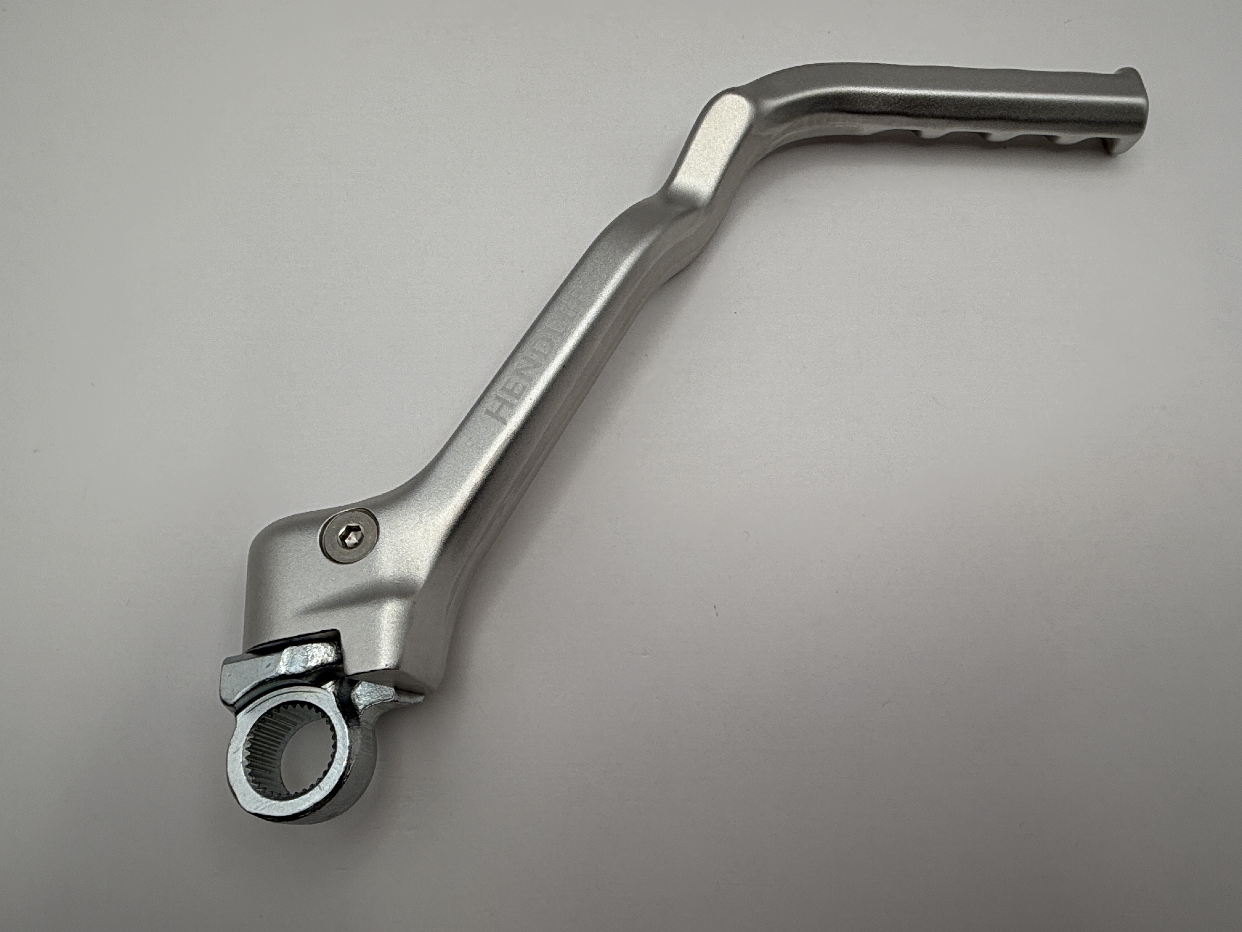 Hendler Kickstart Lever Alloy with Steel Boss Silver KTM 250 EXC 98-18, 250 EXC-F 06-16, 250 SX 98-20, 250 SX-F 06-11, Husqvarna TE250 14-18, TE300 14-18, TC250 14-20, Husaberg TE250-300 Models 11-14