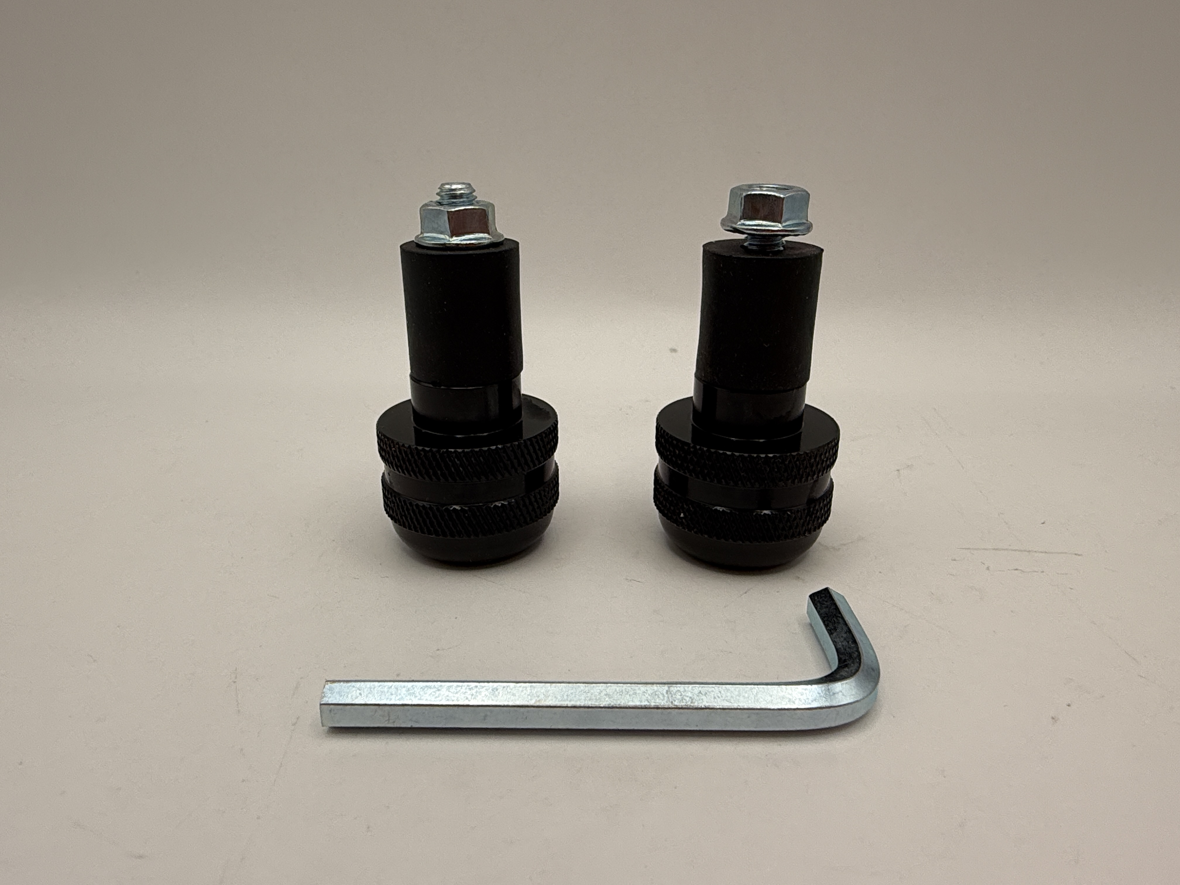 WRP Bar End Weights Black Alloy For 17mm ID Handlebars