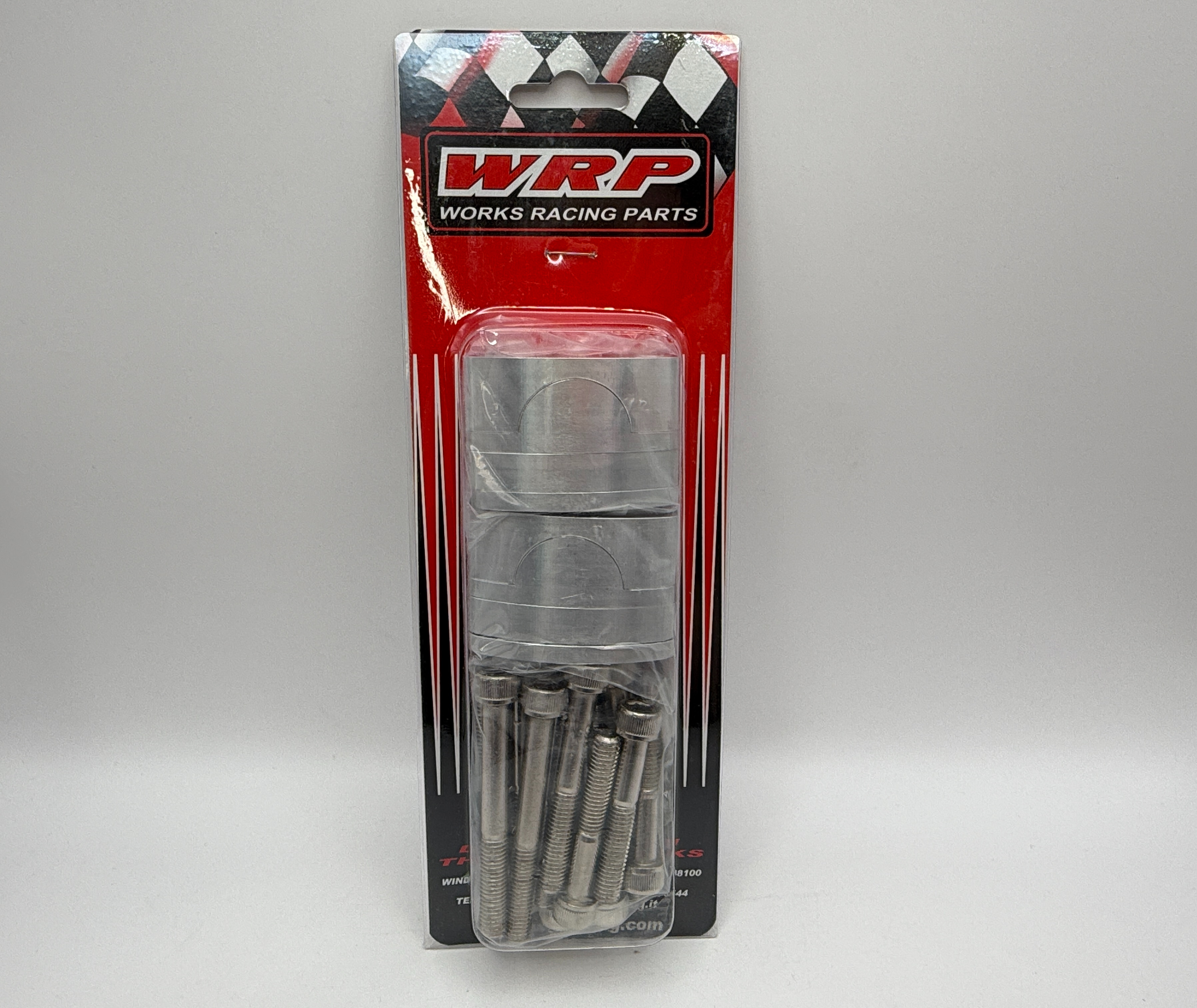 WRP Handlebar Risers 1 1/8" Alloy CNC Kit Complete With Bolts