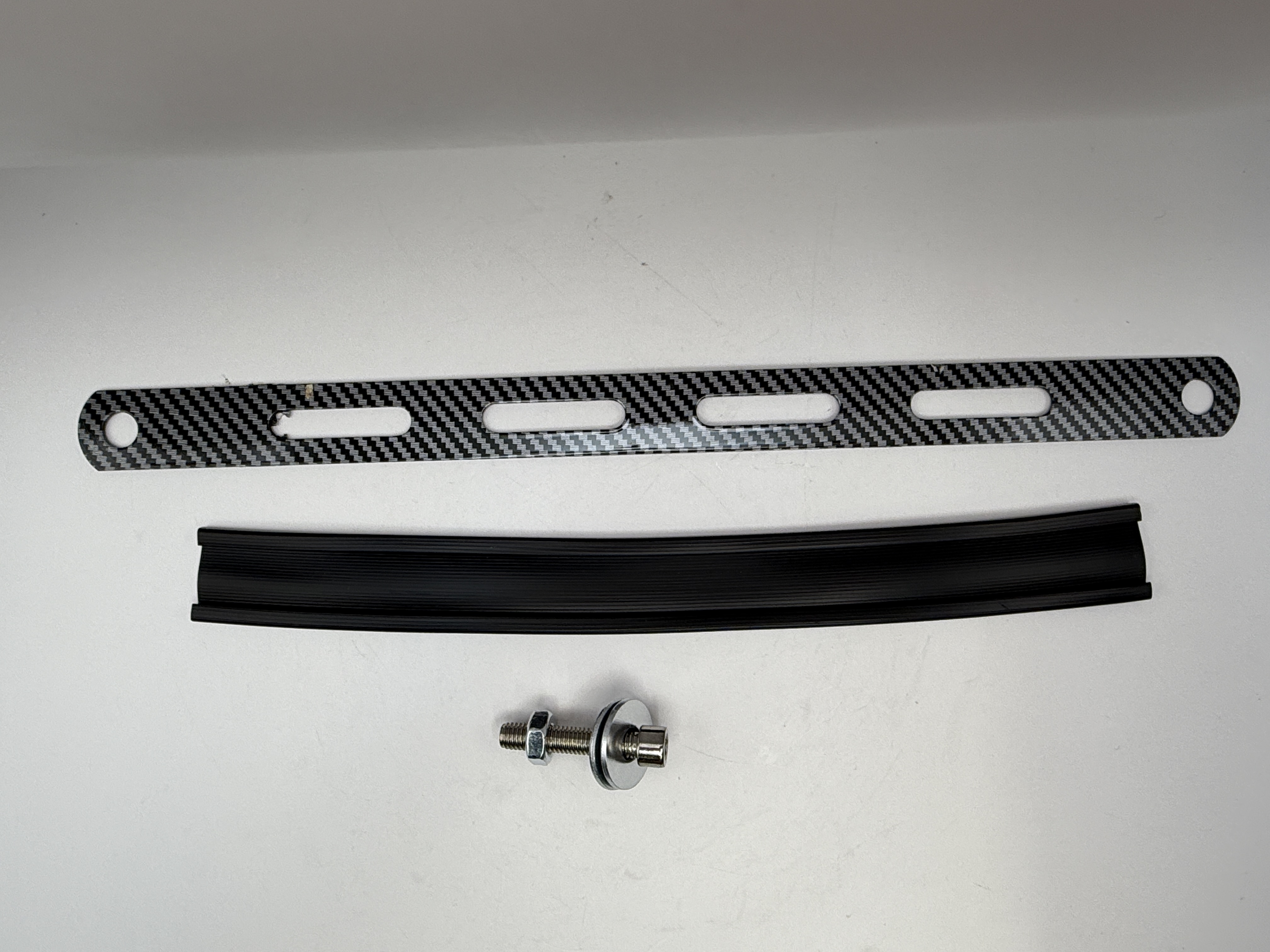 Exhaust Clamp/ Strap Stainless Steel 310mm Carbon Look with Rubber