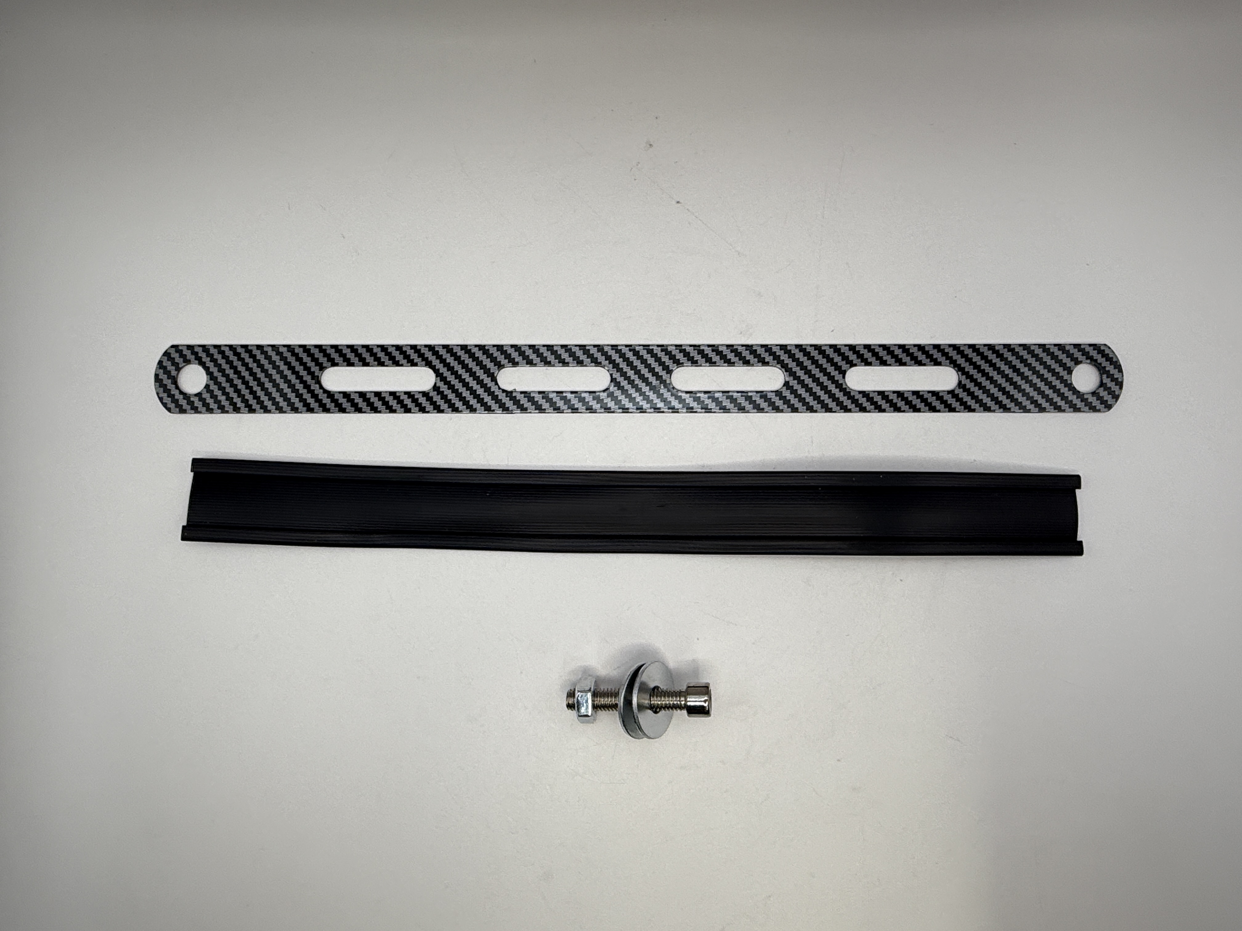 Exhaust Clamp/ Strap Stainless Steel 320mm Carbon Look with Rubber