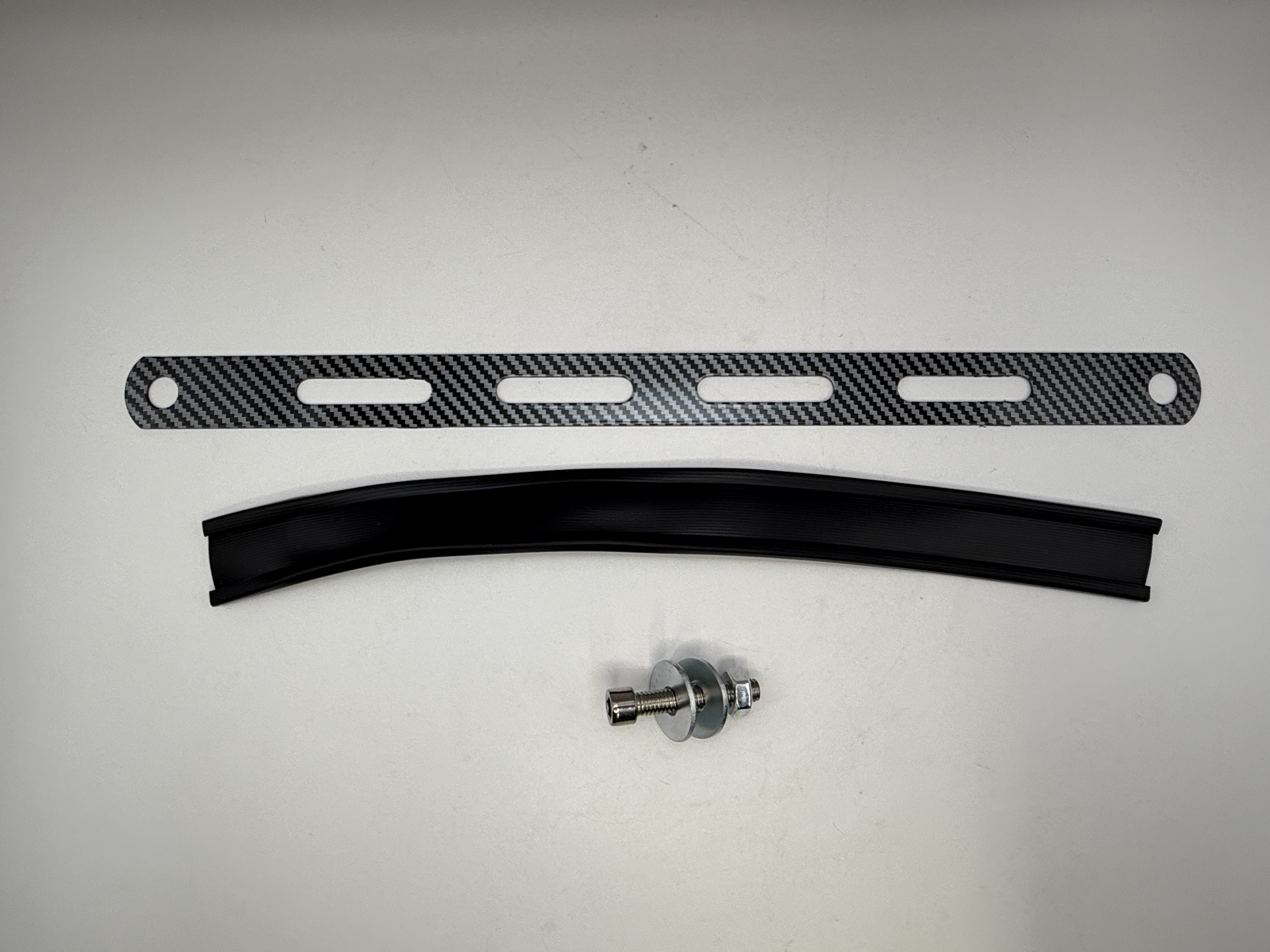 Exhaust Clamp/ Strap Stainless Steel 330mm Carbon Look with Rubber