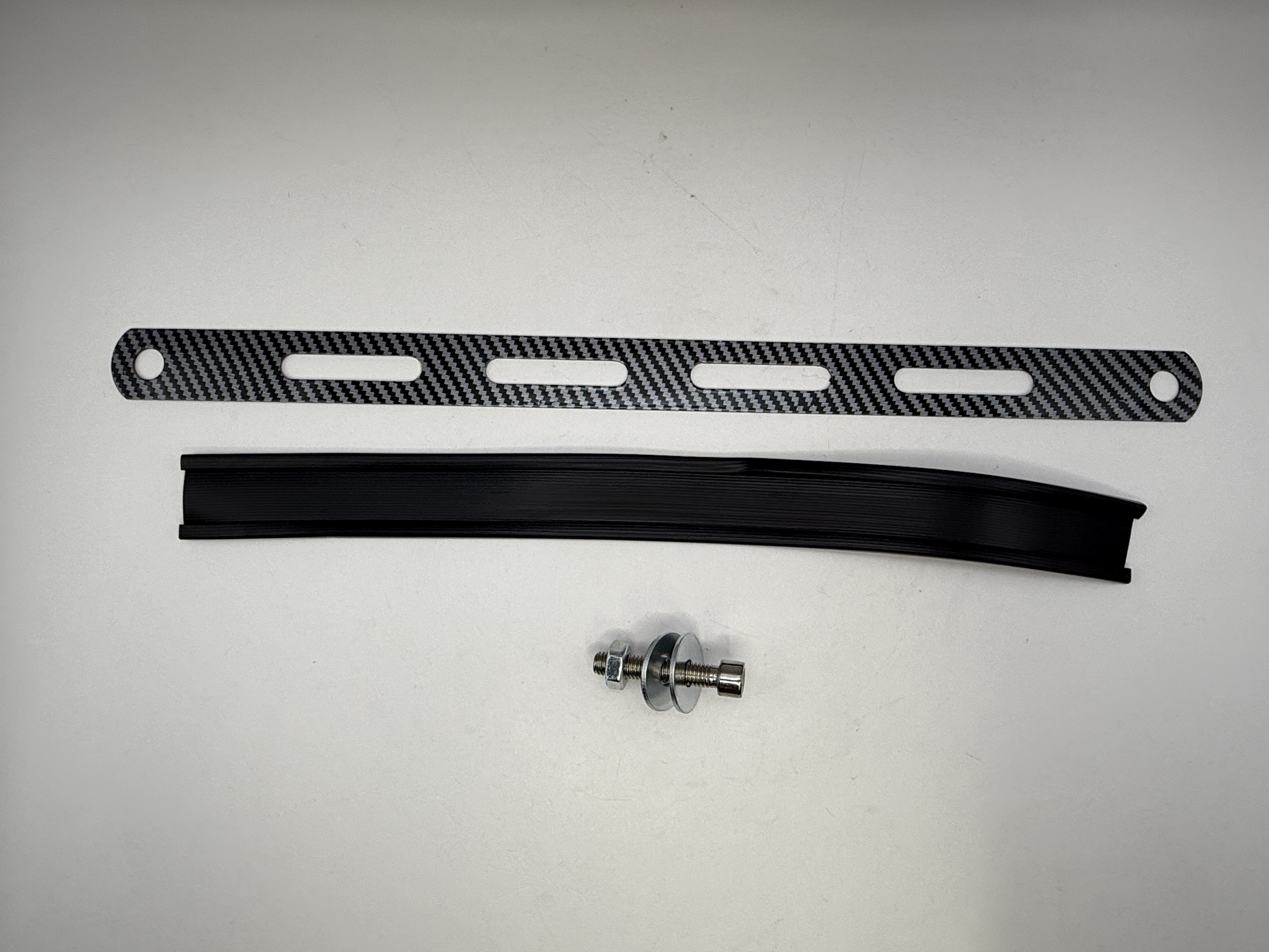 Exhaust Clamp/ Strap Stainless Steel 340mm Carbon Look with Rubber