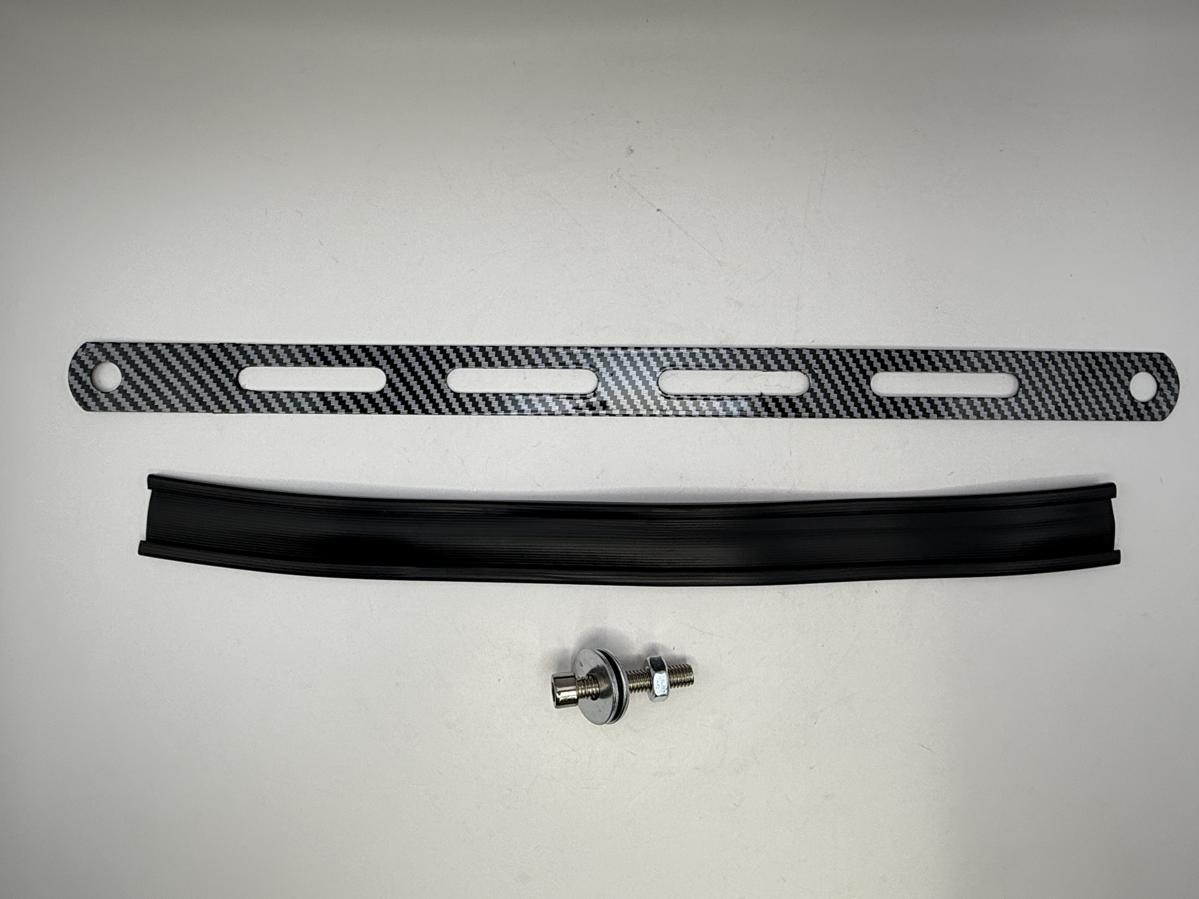 Exhaust Clamp/ Strap Stainless Steel 360mm Carbon Look with Rubber