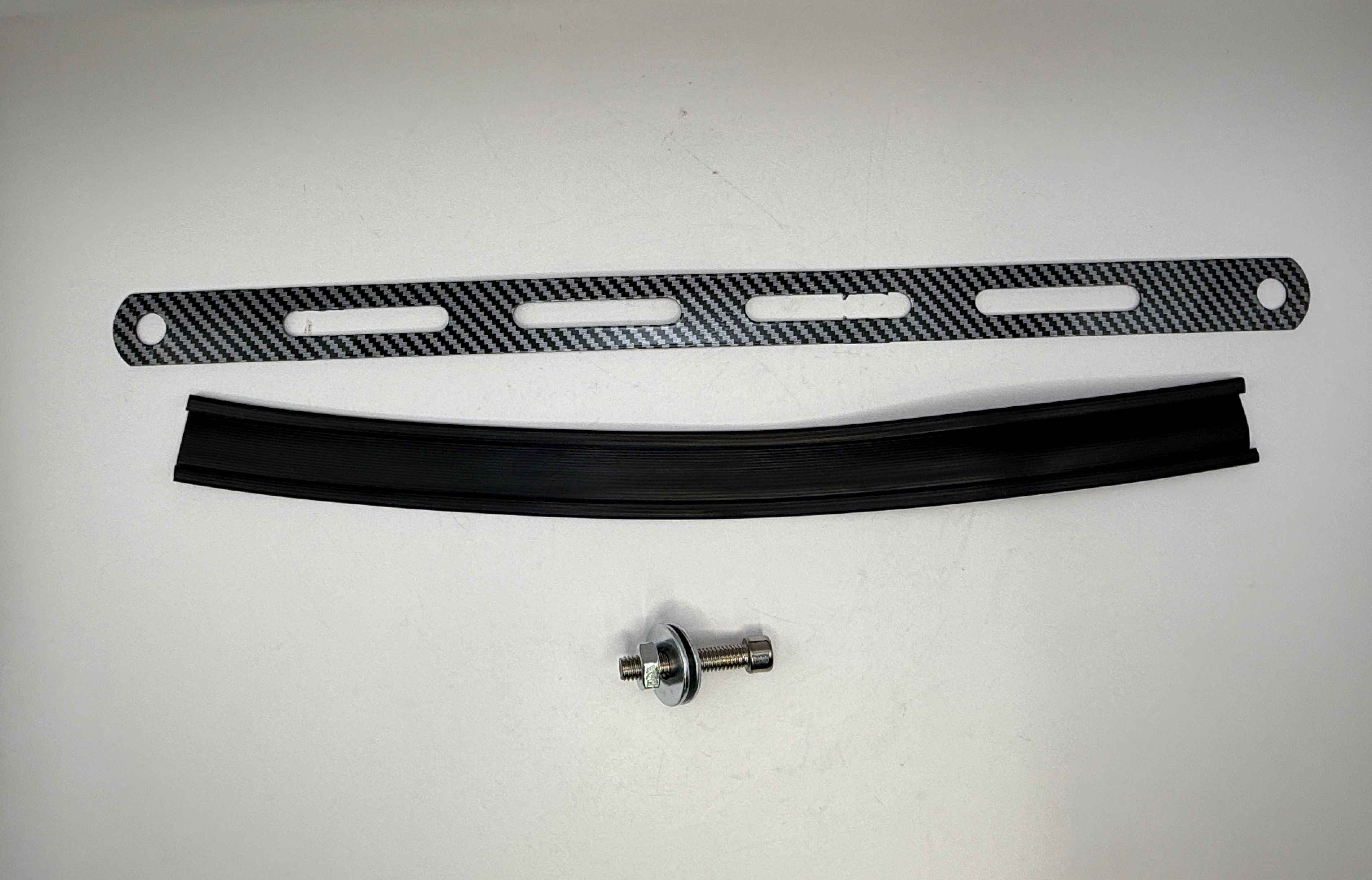 Exhaust Clamp/ Strap Stainless Steel 370mm Carbon Look with Rubber