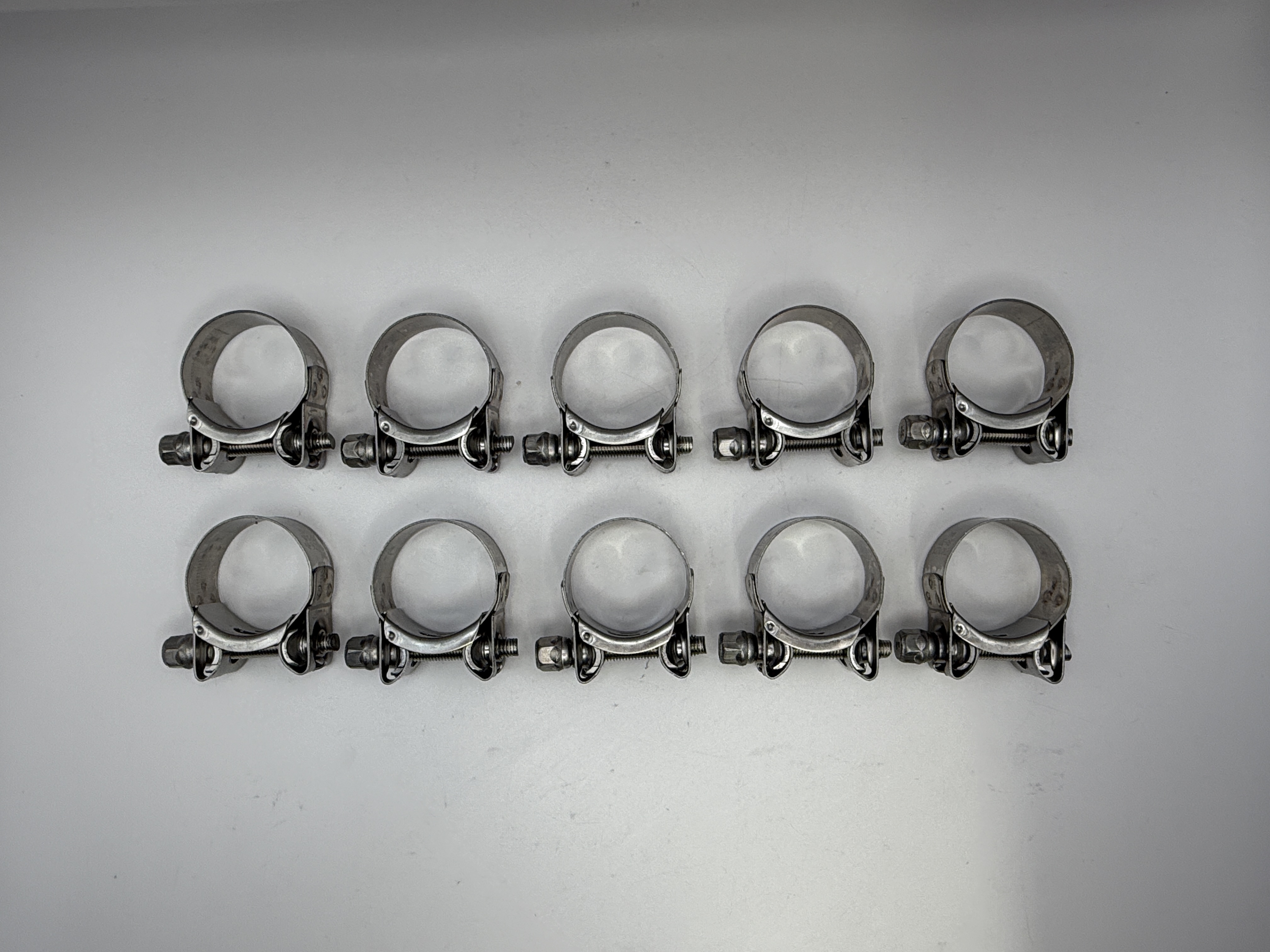 Mikalor Exhaust Clamps 34-37mm All Stainless Steel inc Bolt