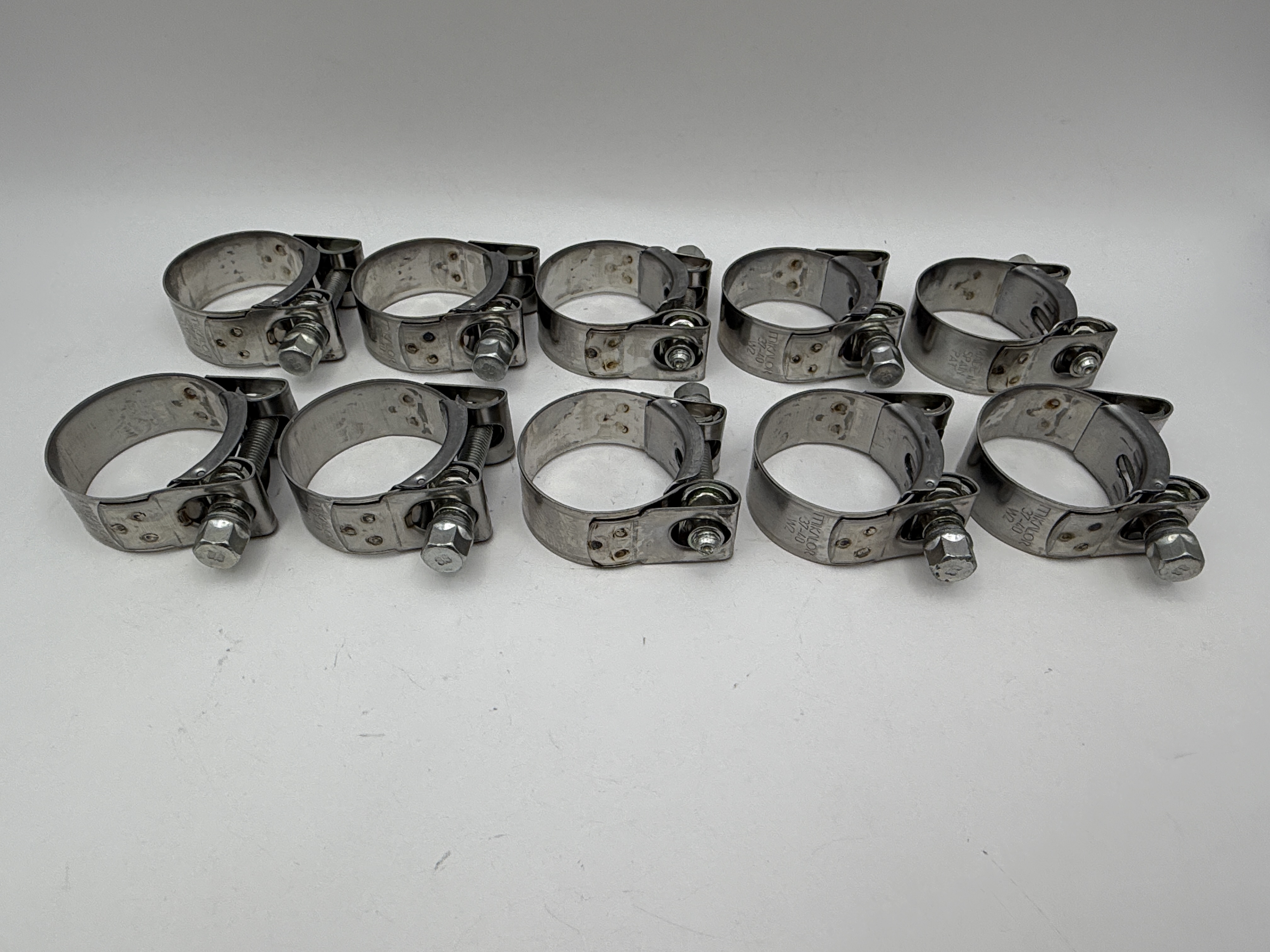 Mikalor Exhaust Clamps 37-40mm Stainless Steel With Zinc Bolt