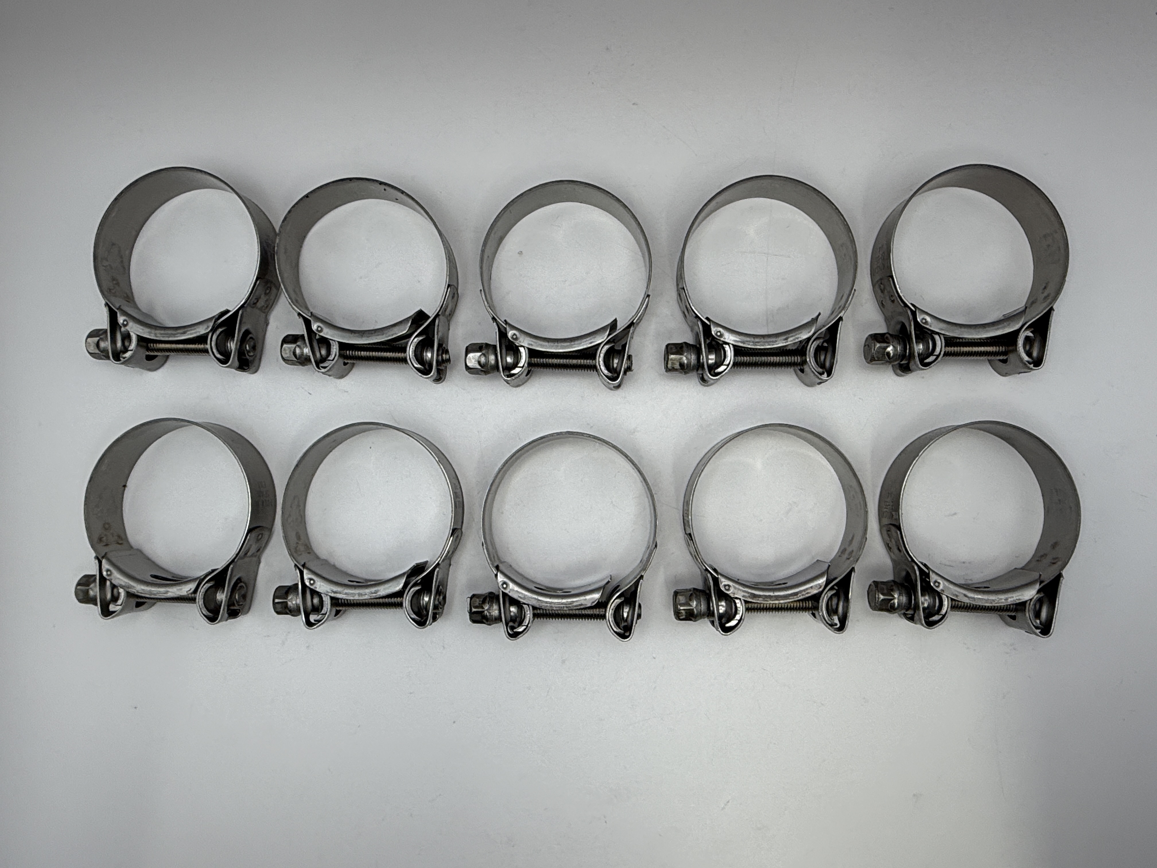 Mikalor Exhaust Clamps 51-55mm All Stainless Steel inc Bolt