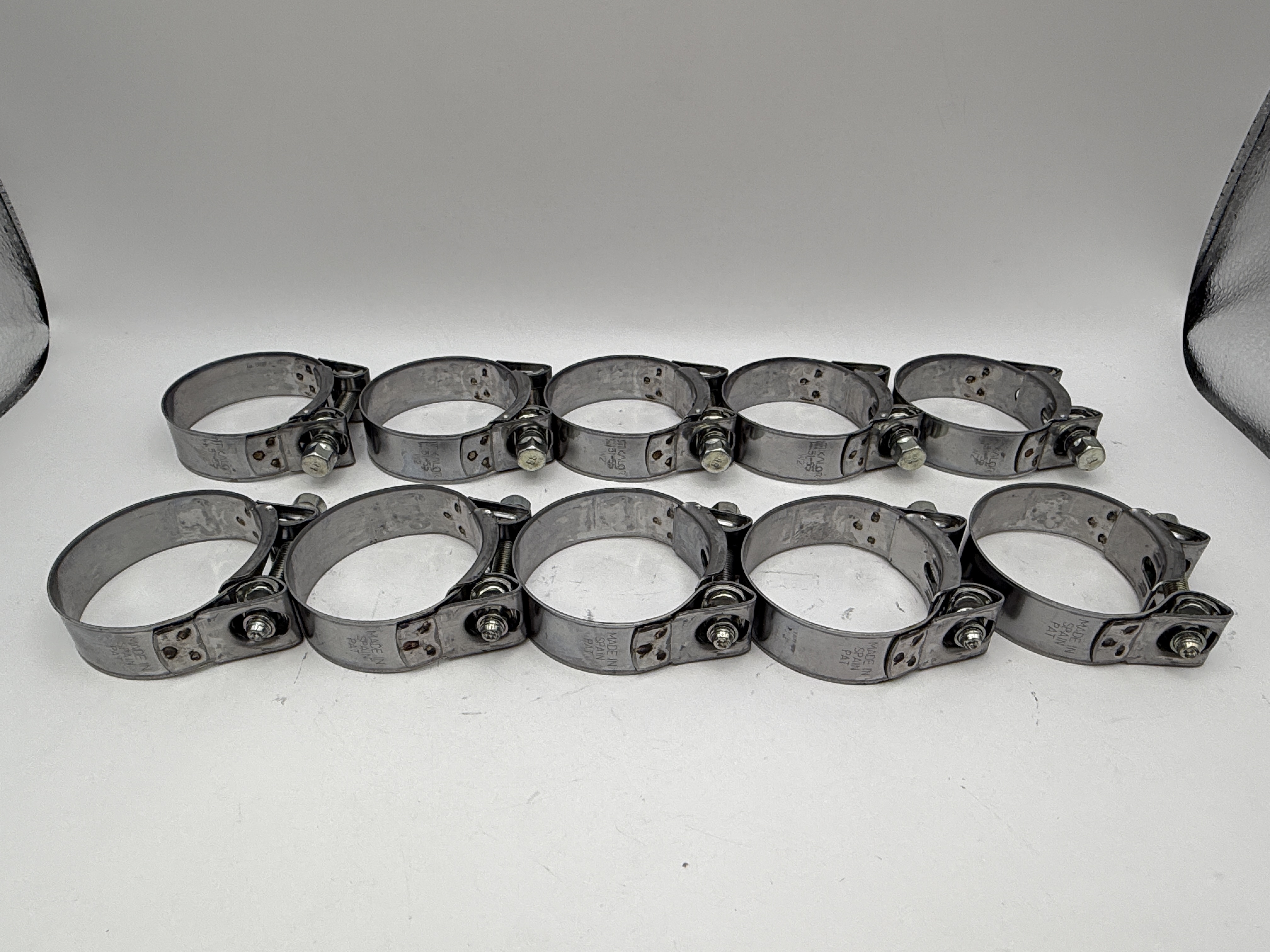 Mikalor Exhaust Clamps 51-55mm Stainless Steel With Zinc Bolt