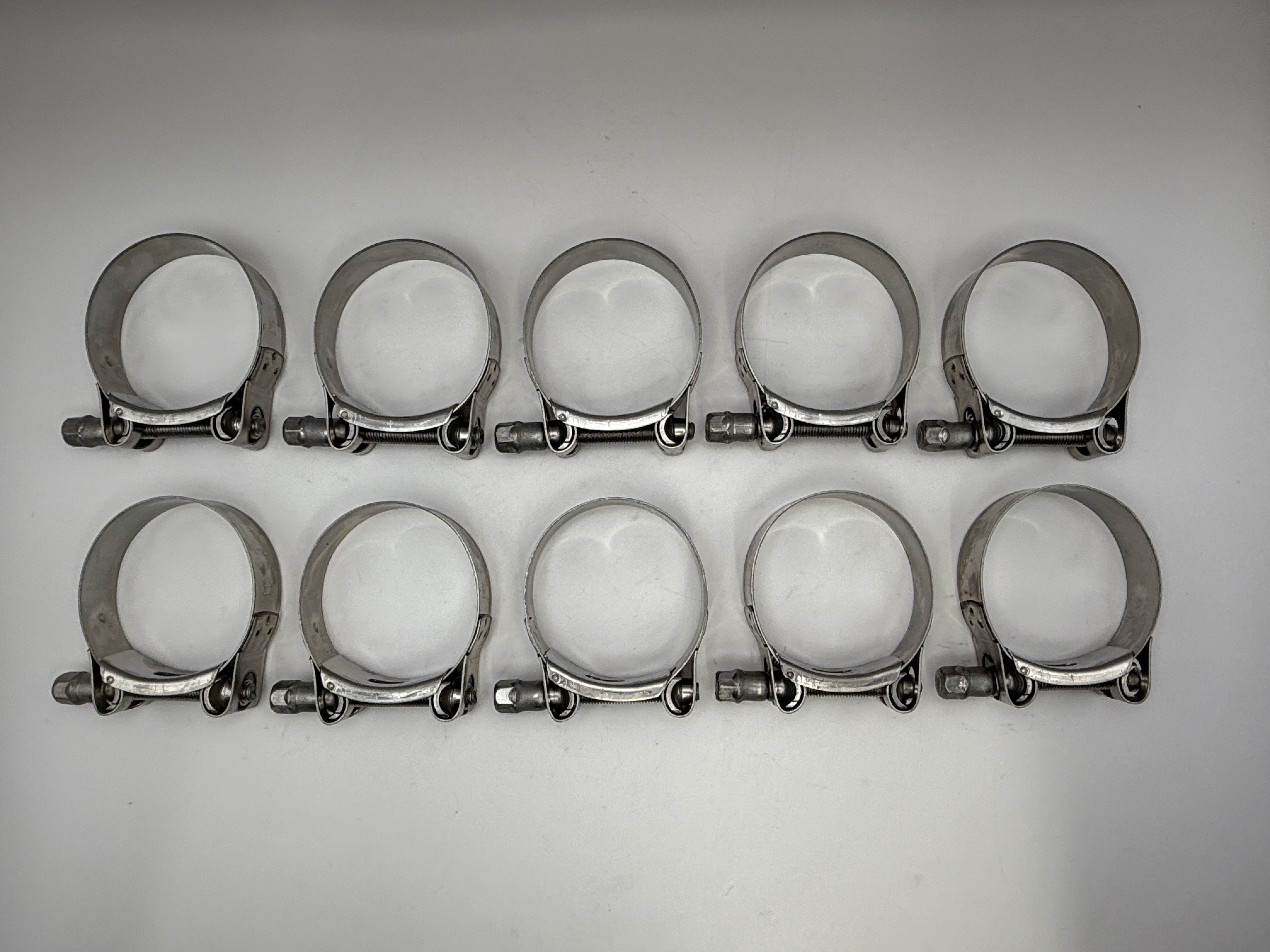 Mikalor Exhaust Clamps 55-59mm All Stainless Steel inc Bolt