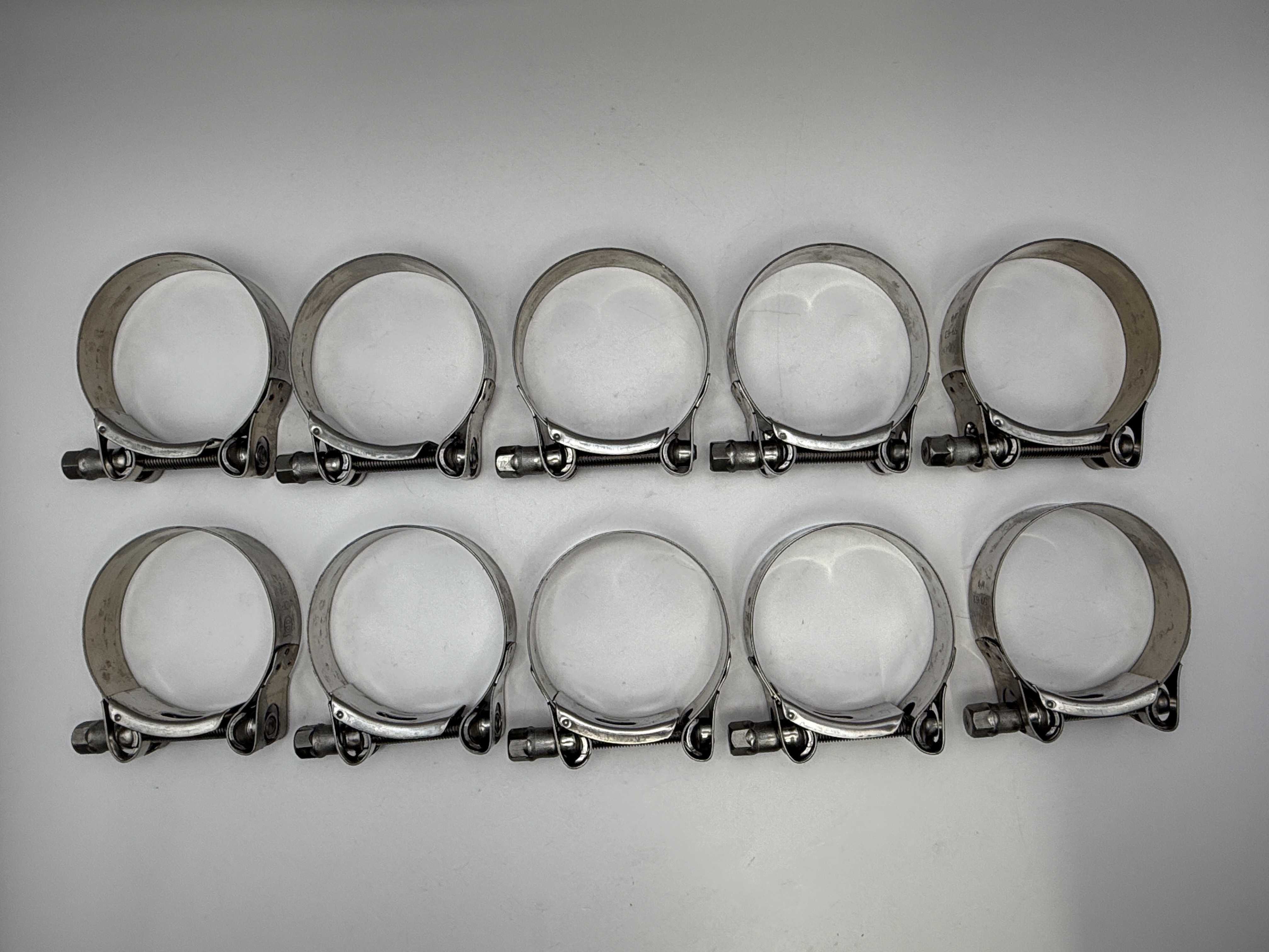 Mikalor Exhaust Clamps 59-63mm All Stainless Steel inc Bolt