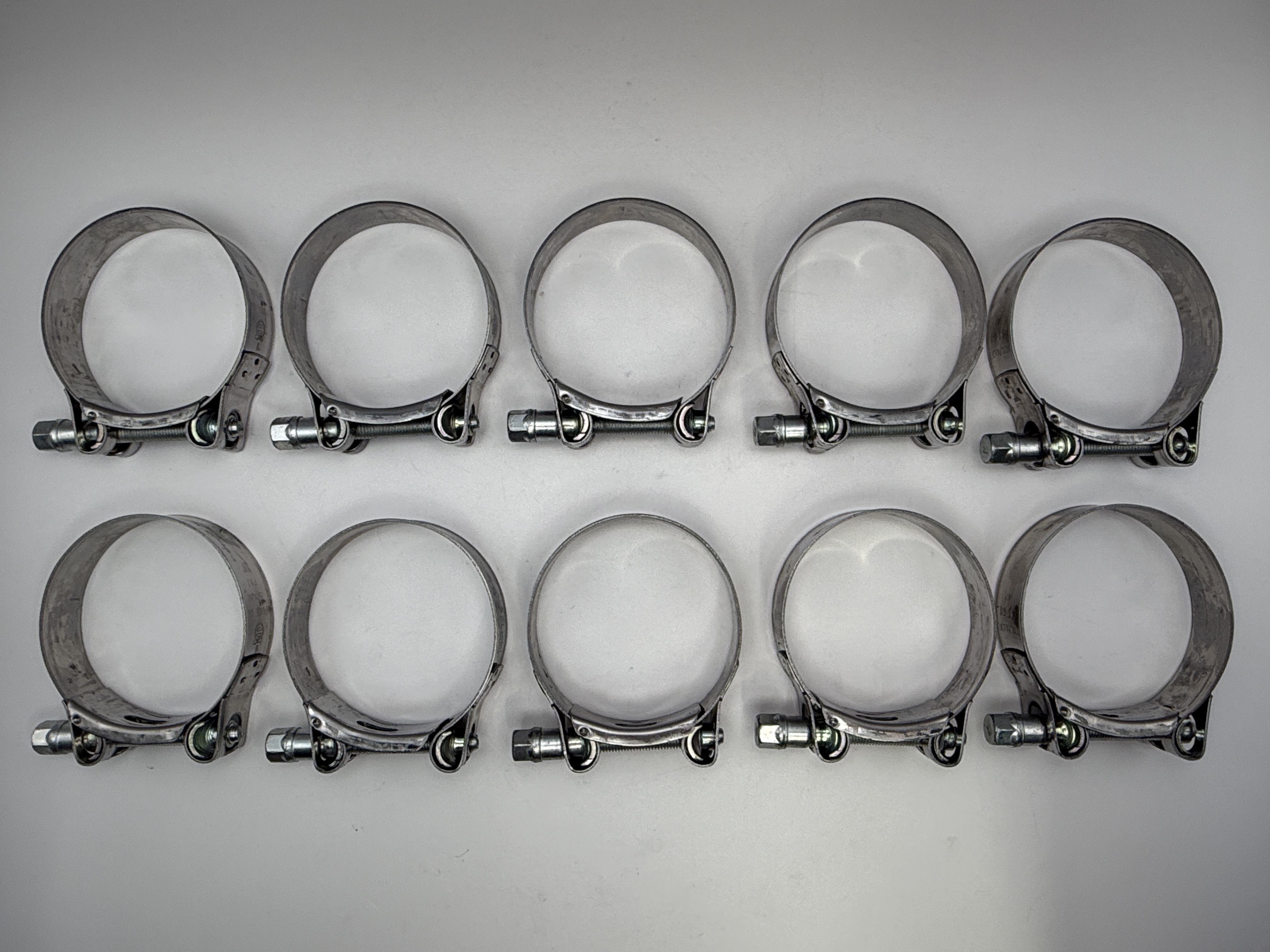 Mikalor Exhaust Clamps 63-68mm Stainless Steel With Zinc Bolt