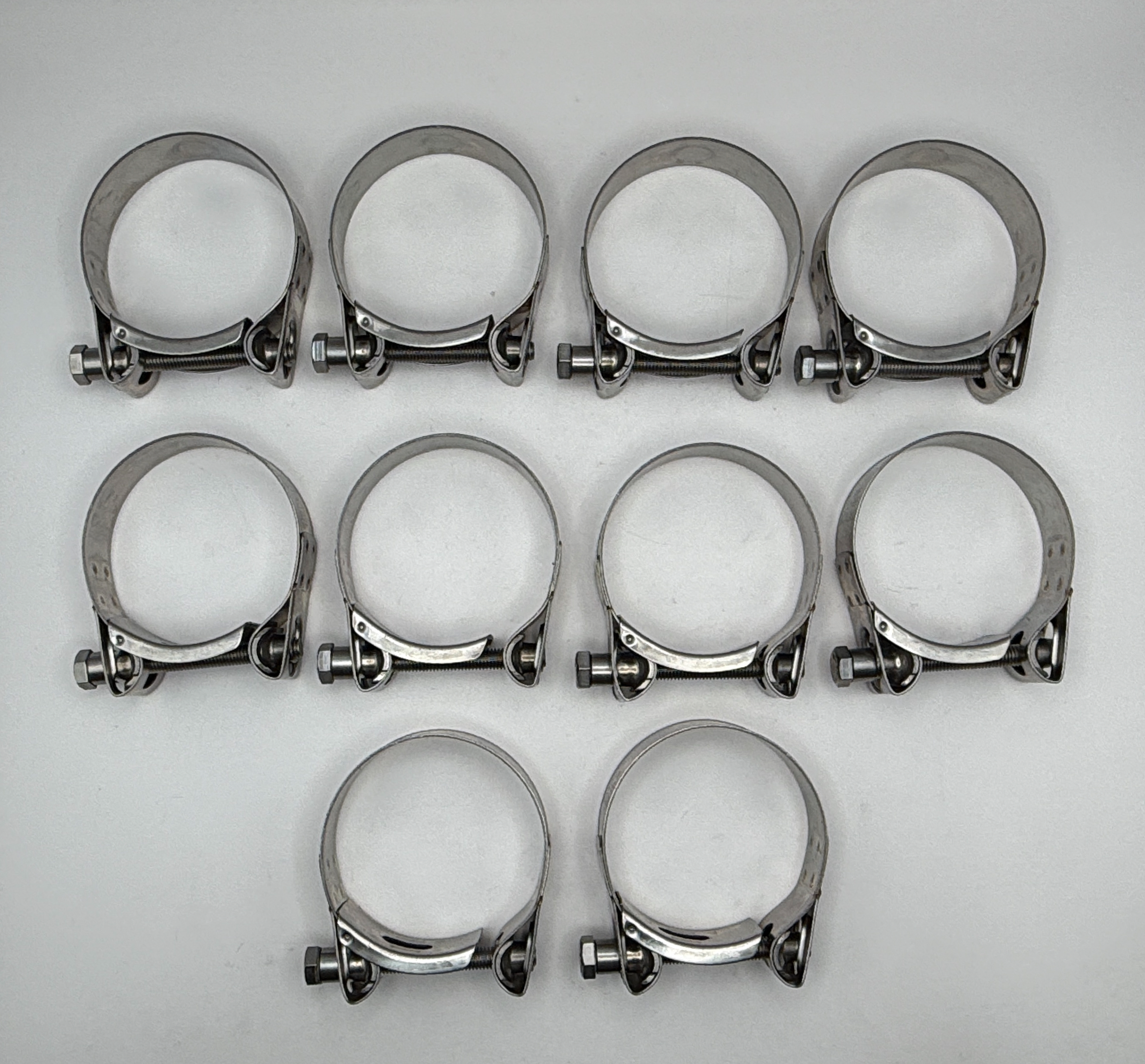 Mikalor Exhaust Clamps 68-73mm All Stainless Steel inc Bolt