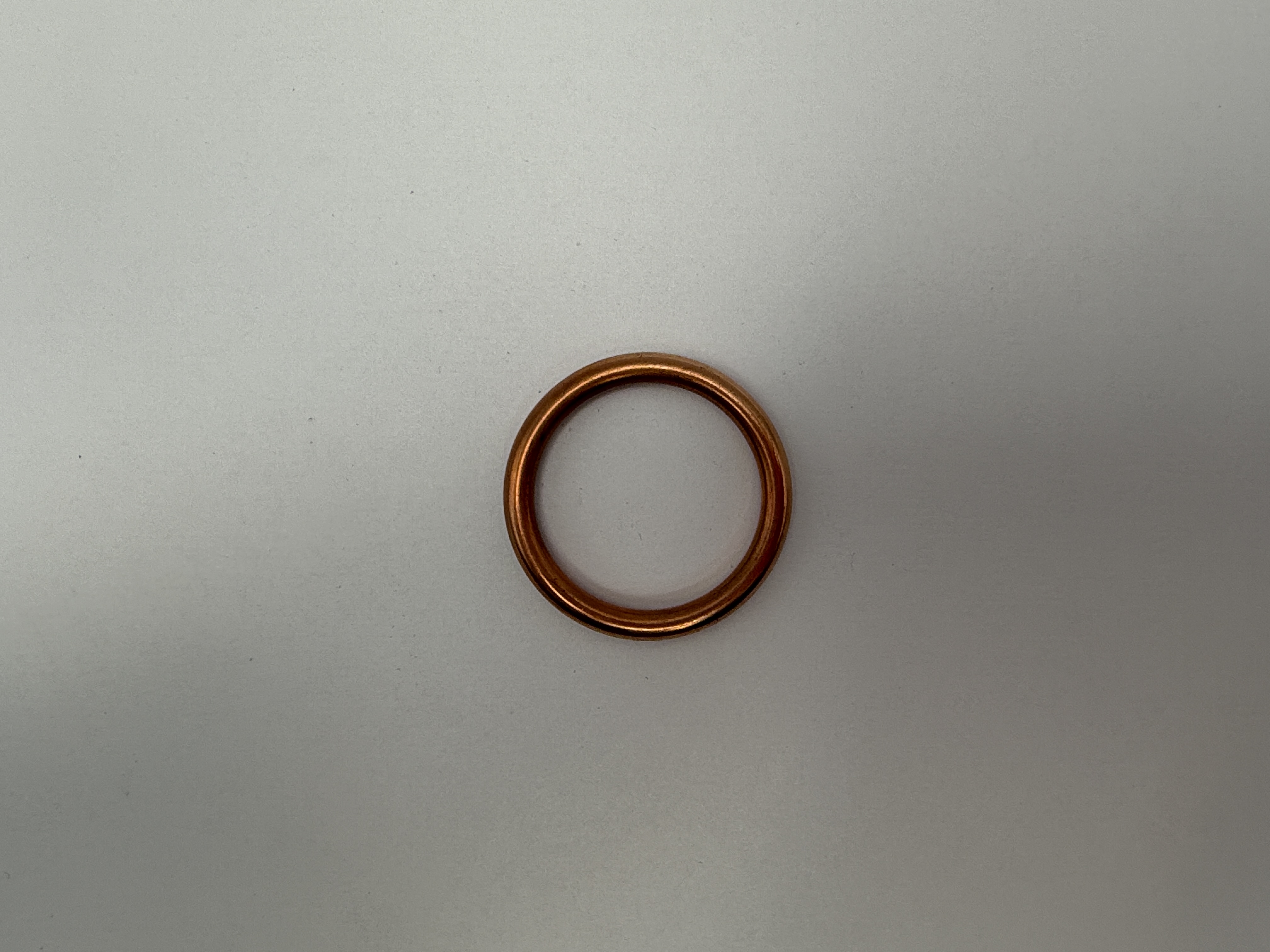 Hendler Single Exhaust Gasket Copper OD 33mm, ID 25.60mm, Thickness 4mm
