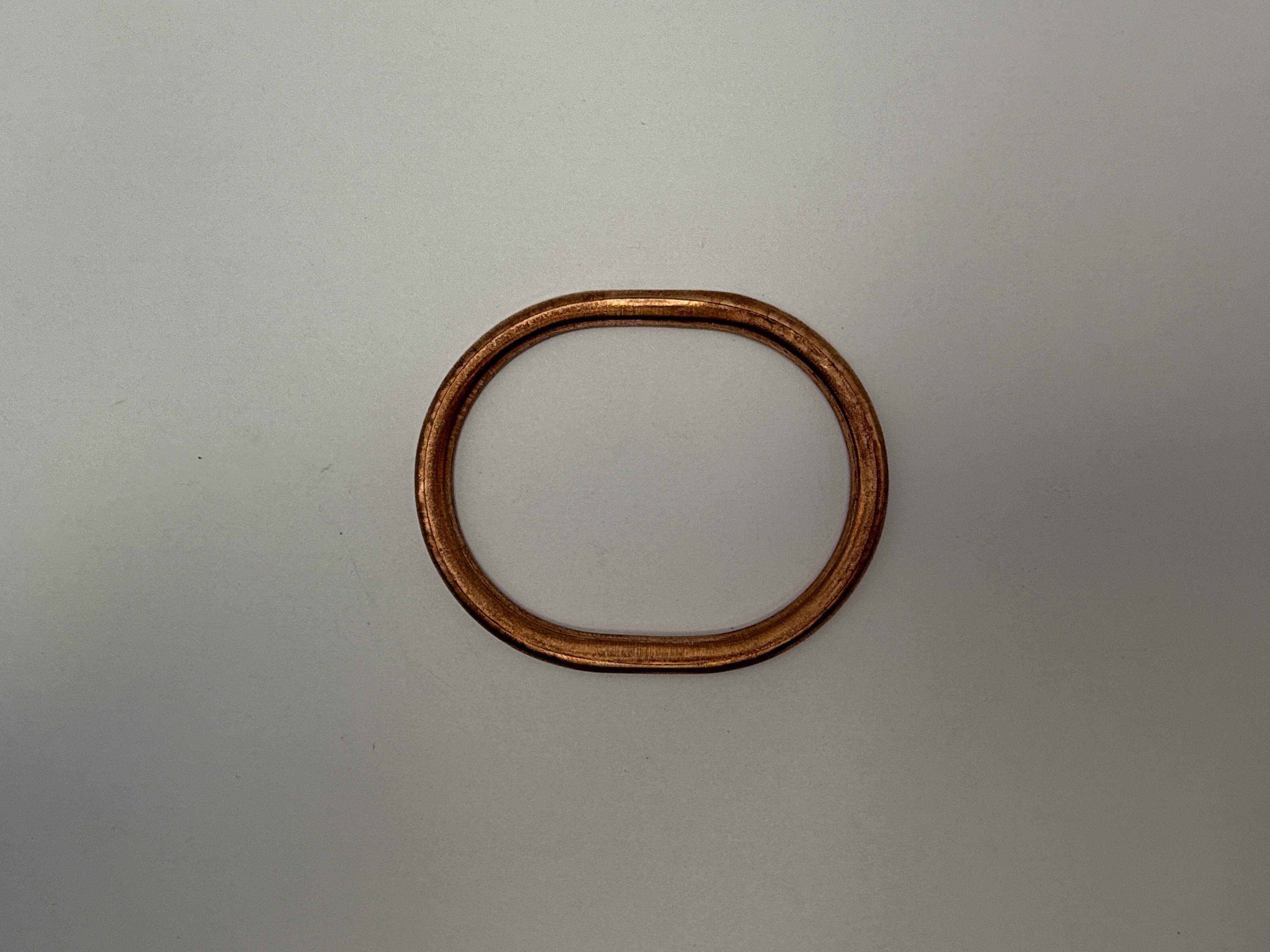 Hendler Single Exhaust Gasket Oval Kawasaki KLR600 Copper OD 61mm/50mm ID 51mm/40mm Depth