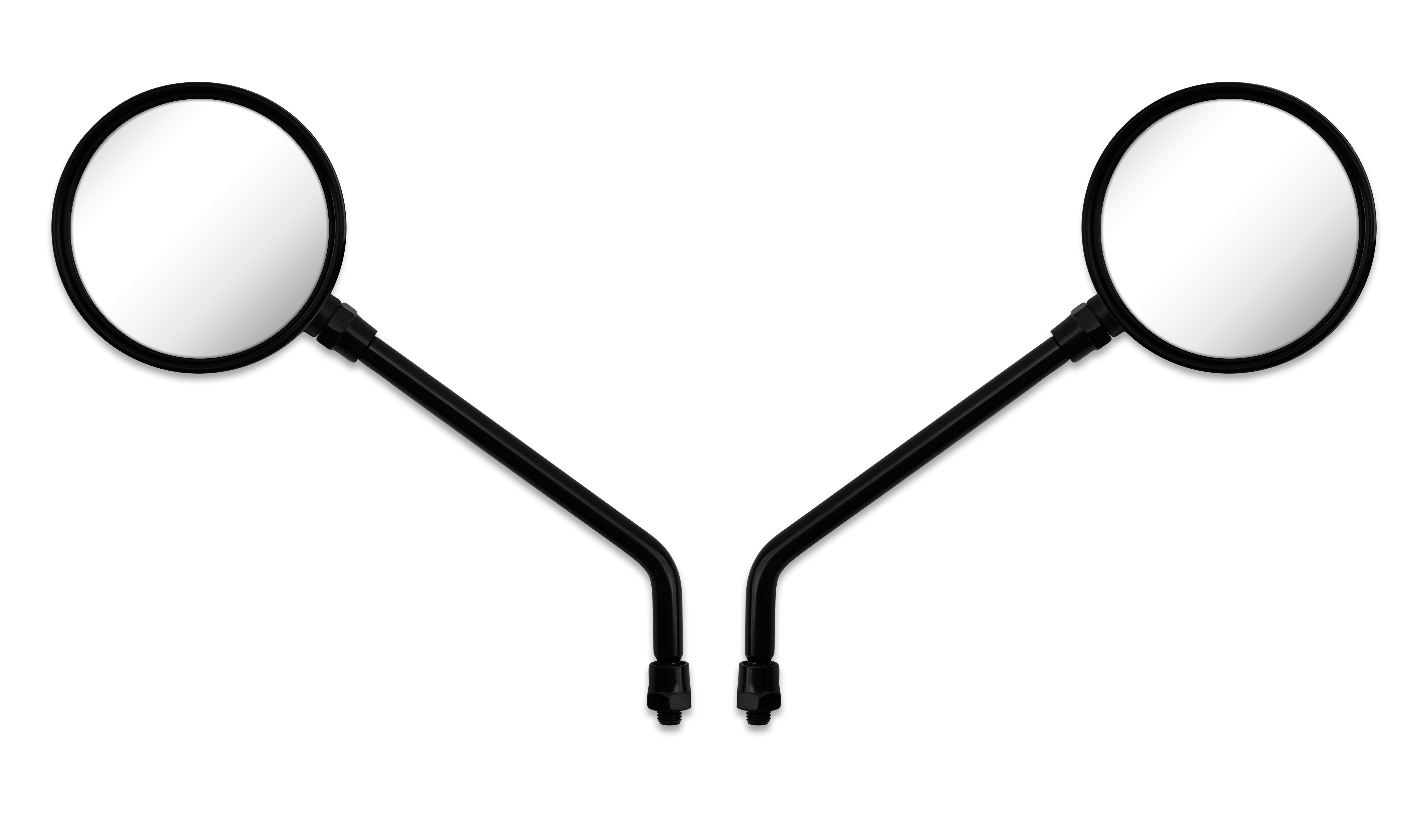 Hendler Mirrors Left & Right 10mm Black Round Kawasaki Z's Style