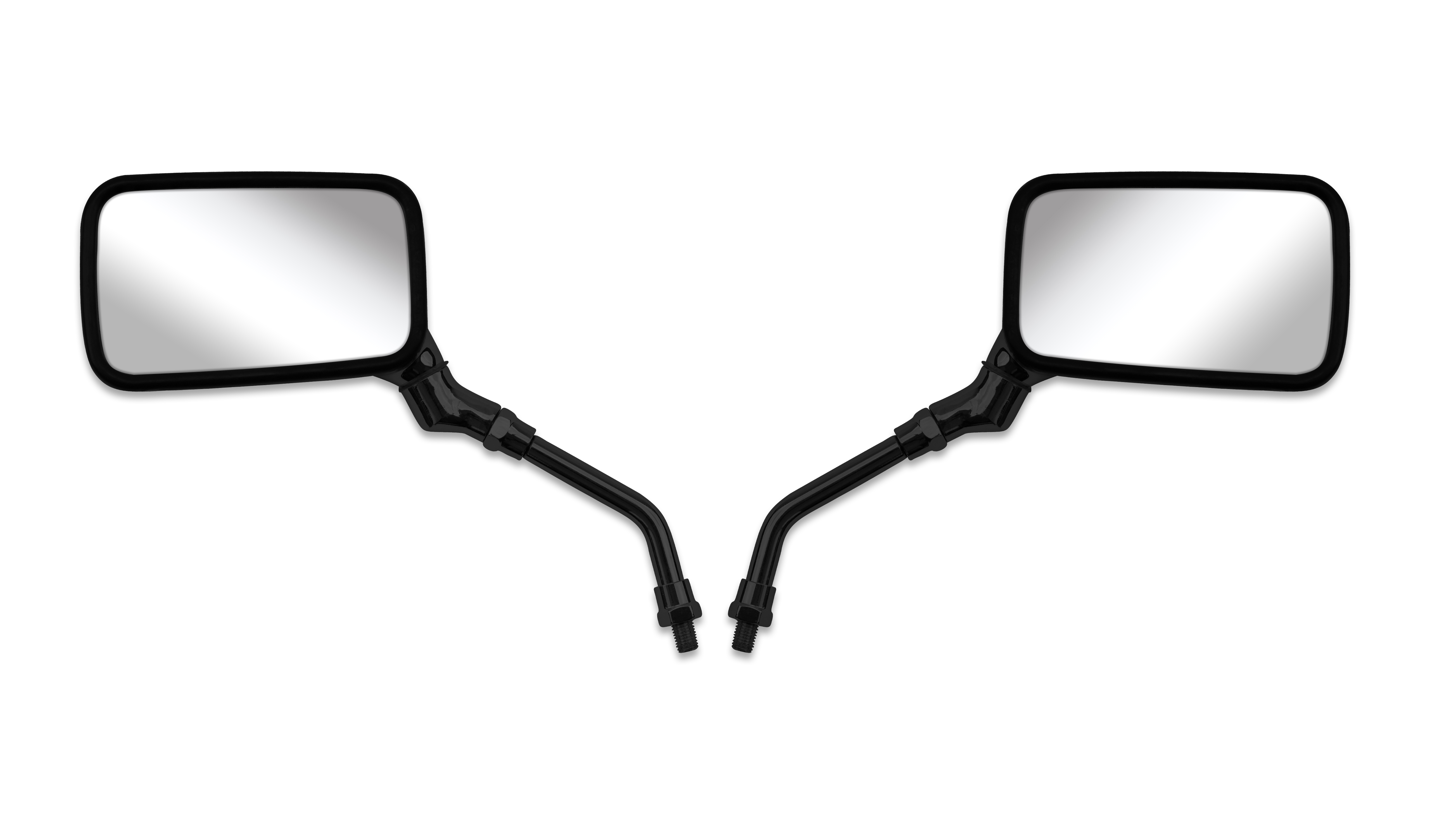 Hendler Mirrors Left & Right 10mm Black Rectangle Honda Style