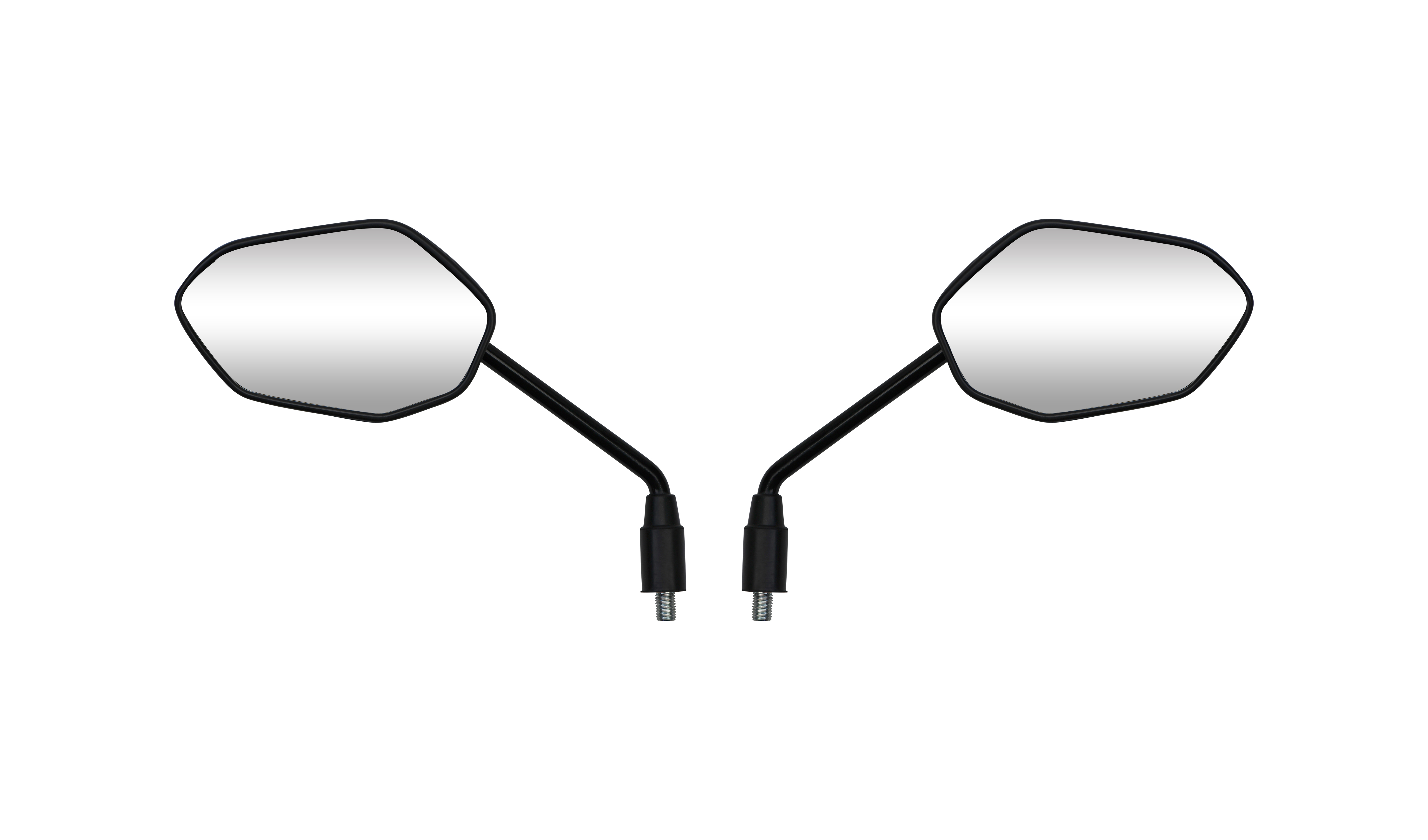 Mirror Left & Right 10mm Black Rectangle for Honda CBF125 2021-2024 OE Ref's 88210-K0N-E01 & 88220-K0N-E01