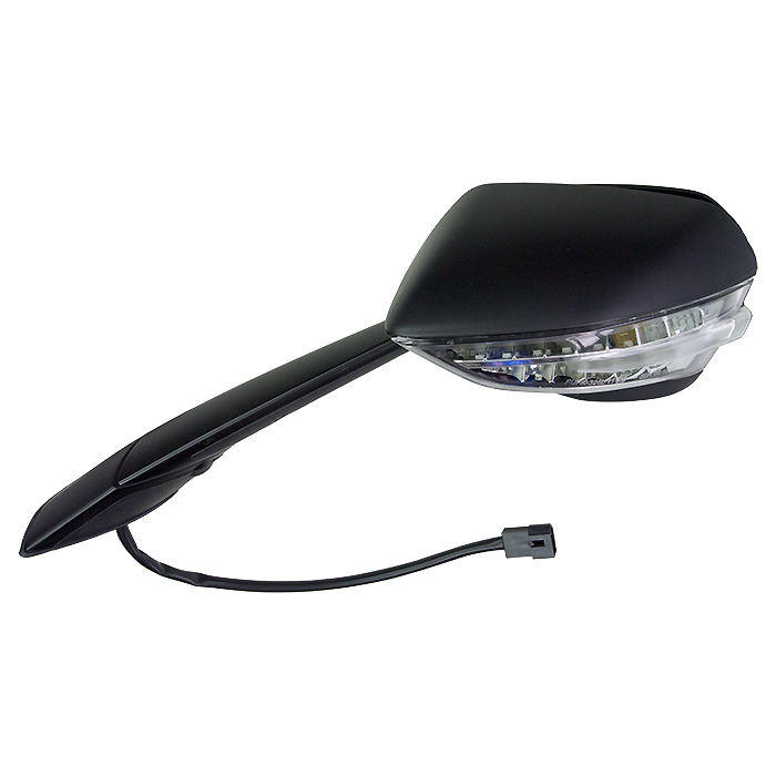 Hendler Mirror Left Fairing Black With Indicator Aprilia RSV4 1000 2019, RSV4 1100 Racing Factory 19-20 (E-Marked) (38mm Centres) OE Ref: 2B005799
