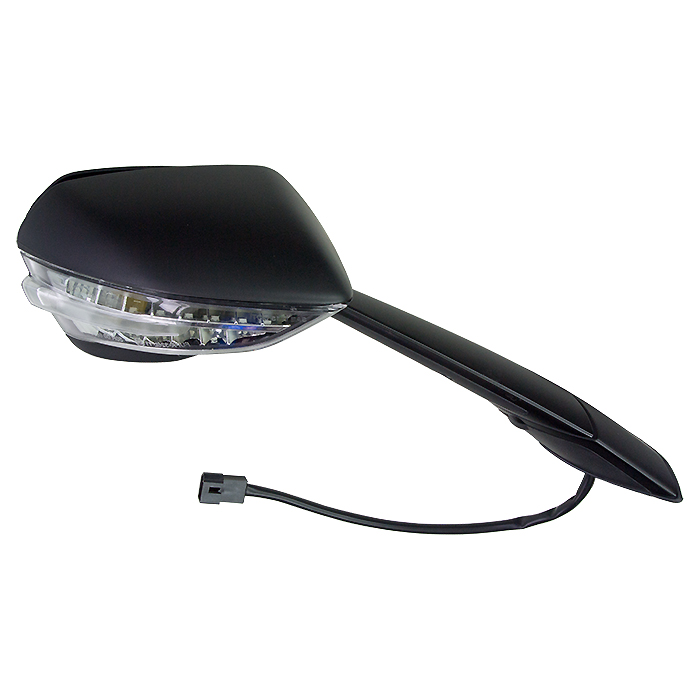Hendler Mirror Right Fairing Black With Indicator Aprilia RSV4 1000 2019, RSV4 1100 Racing Factory 19-20 (E-Marked) (38mm Centres) OE Ref: 2B005798