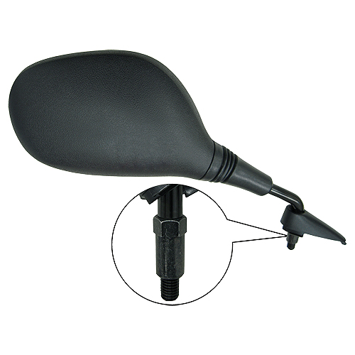 Hendler Mirror Right 8mm Black Yamaha YN50 Neo's 4T 09-15, 2018, YQ50 Aerox 2012 (E-Marked) OE Ref: 5C2-F6290-00