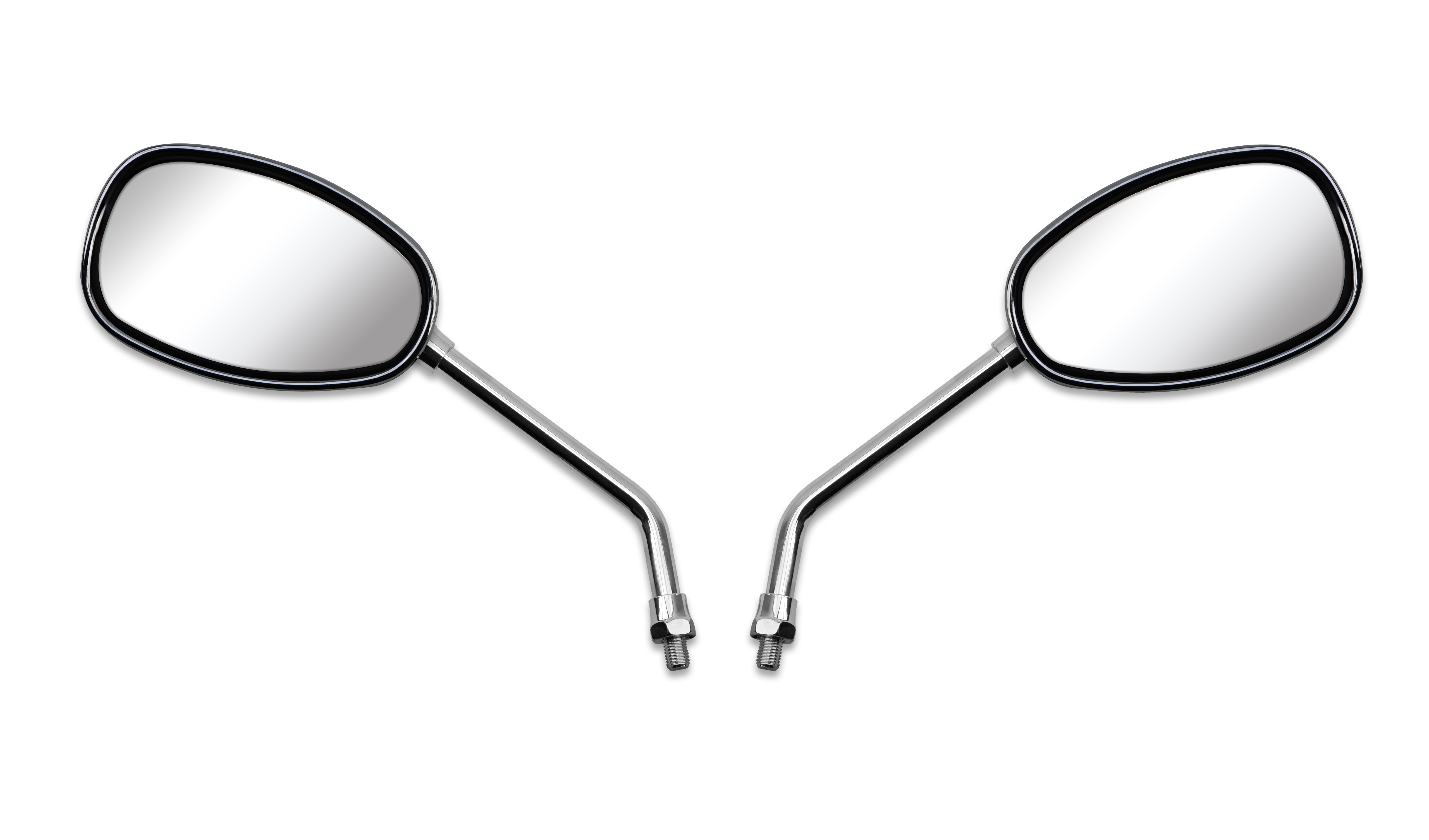 Hendler Mirror 10mm Chrome Teardrop Long Yamaha Left Hand Thread (E-Marked)