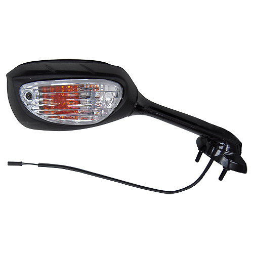 Hendler Mirror Right Fairing Black With Indicator Suzuki GSX-R600 11-15, GSX-R750 11-15, GSX-R1000 09-16 (E-Marked) (42mm Centres) OE Ref: 56500-47H00, 56500-47H01