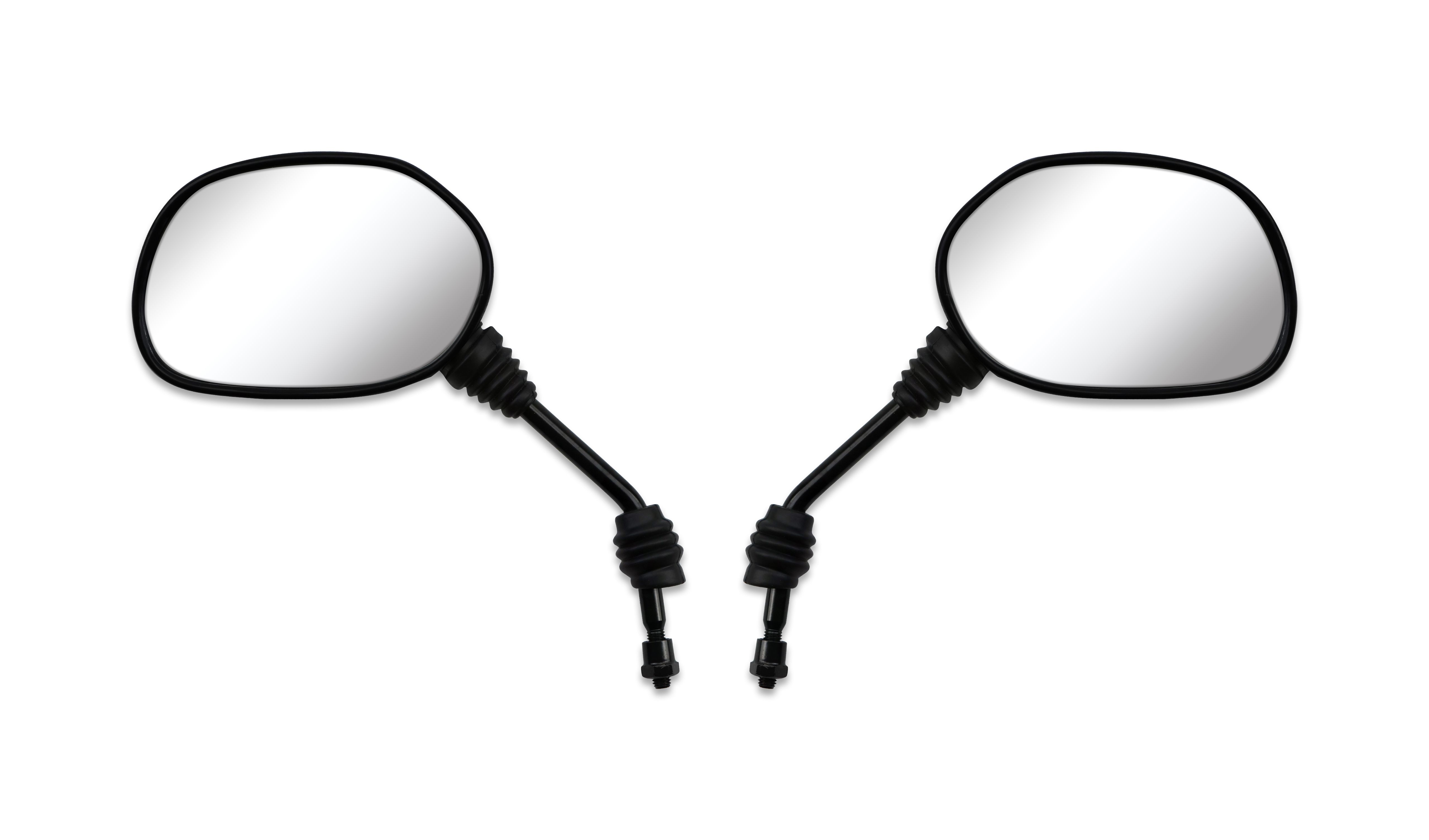 Hendler Mirrors Left & Right 8mm Black Rounded Scooter Style