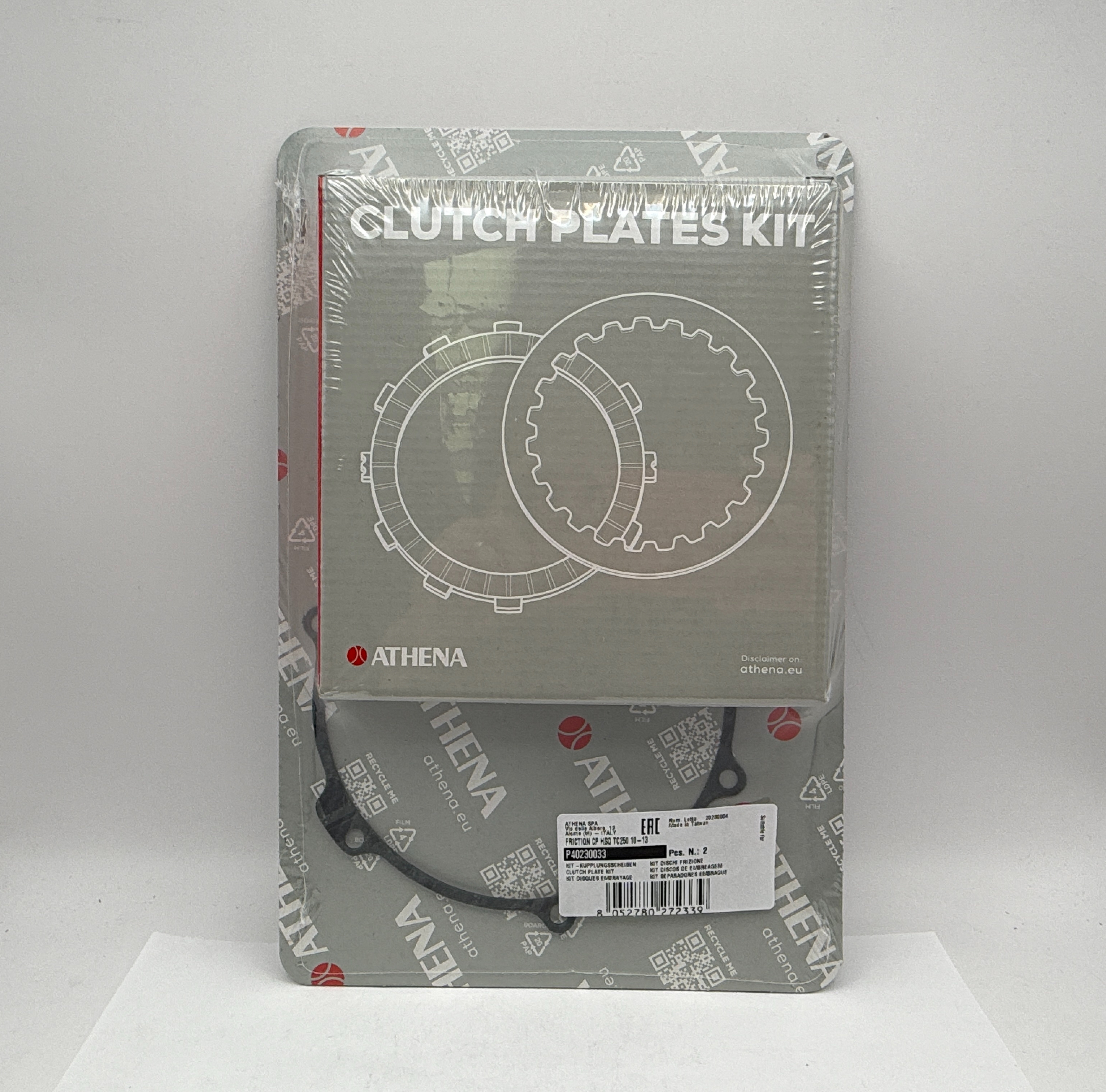 Athena Clutch Friction Plate & Cover Gasket Kit Husqvarna TC310 11-13, TC250 10-13, TE250 10-13, TE310 10-13, TXC250 10-14, TXC310 11-13