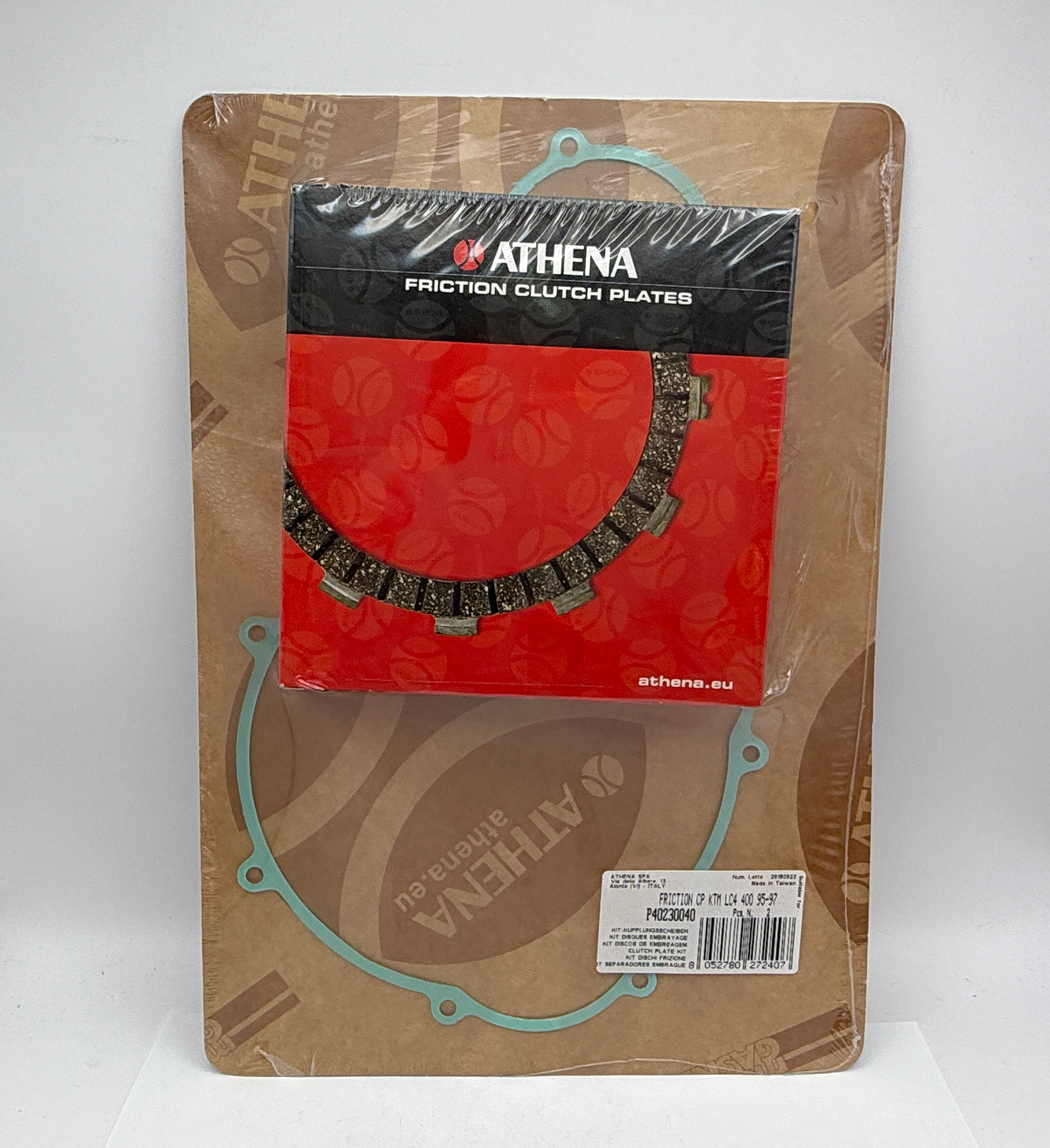 Athena Clutch Friction Plate & Cover Gasket Kit KTM 400 EGS-E 95-97, 400 EGS 95-97