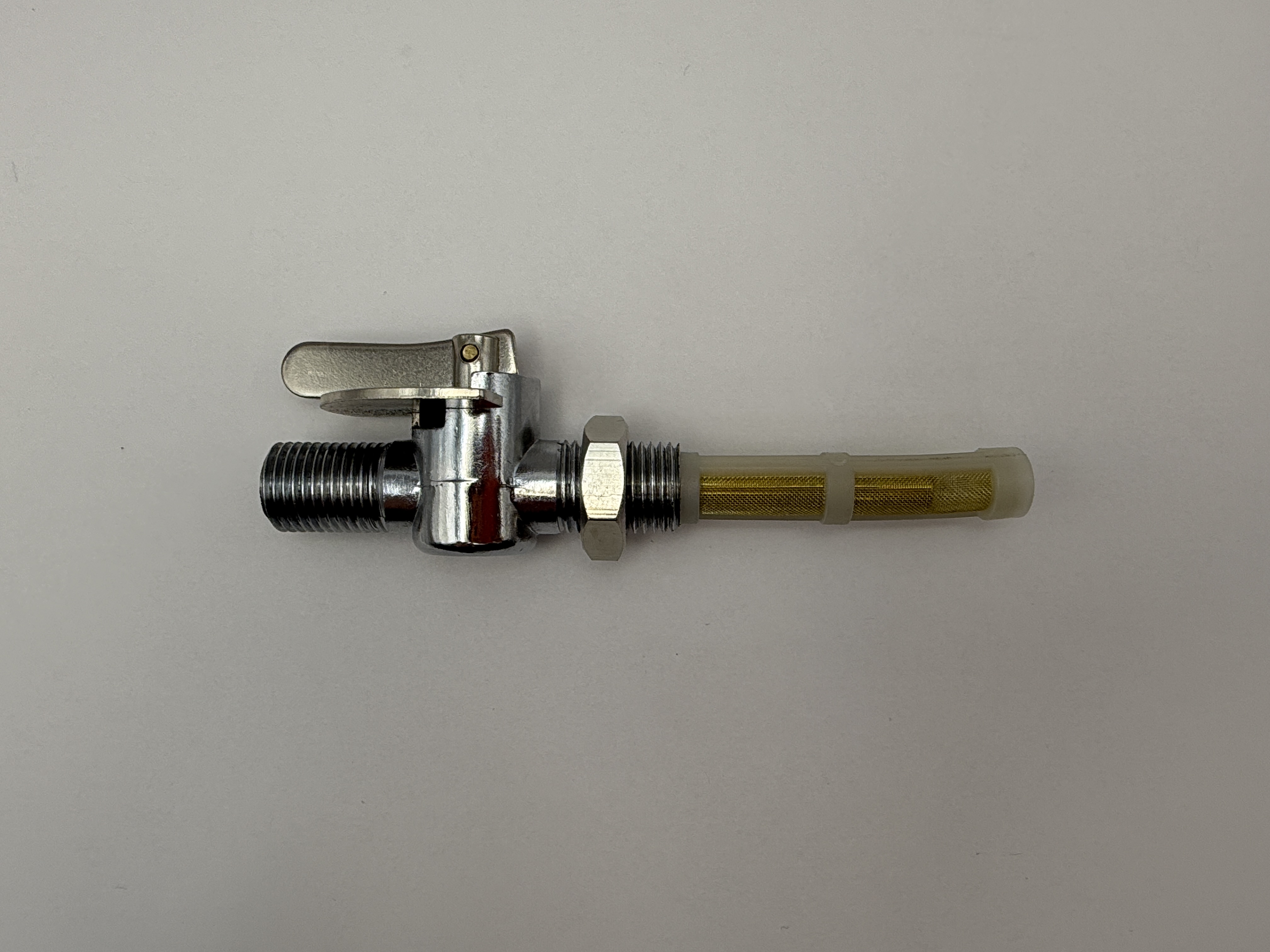 Hendler Petrol Tap 1/2" Chrome With Nut (On & Off) With Reserve Pipe