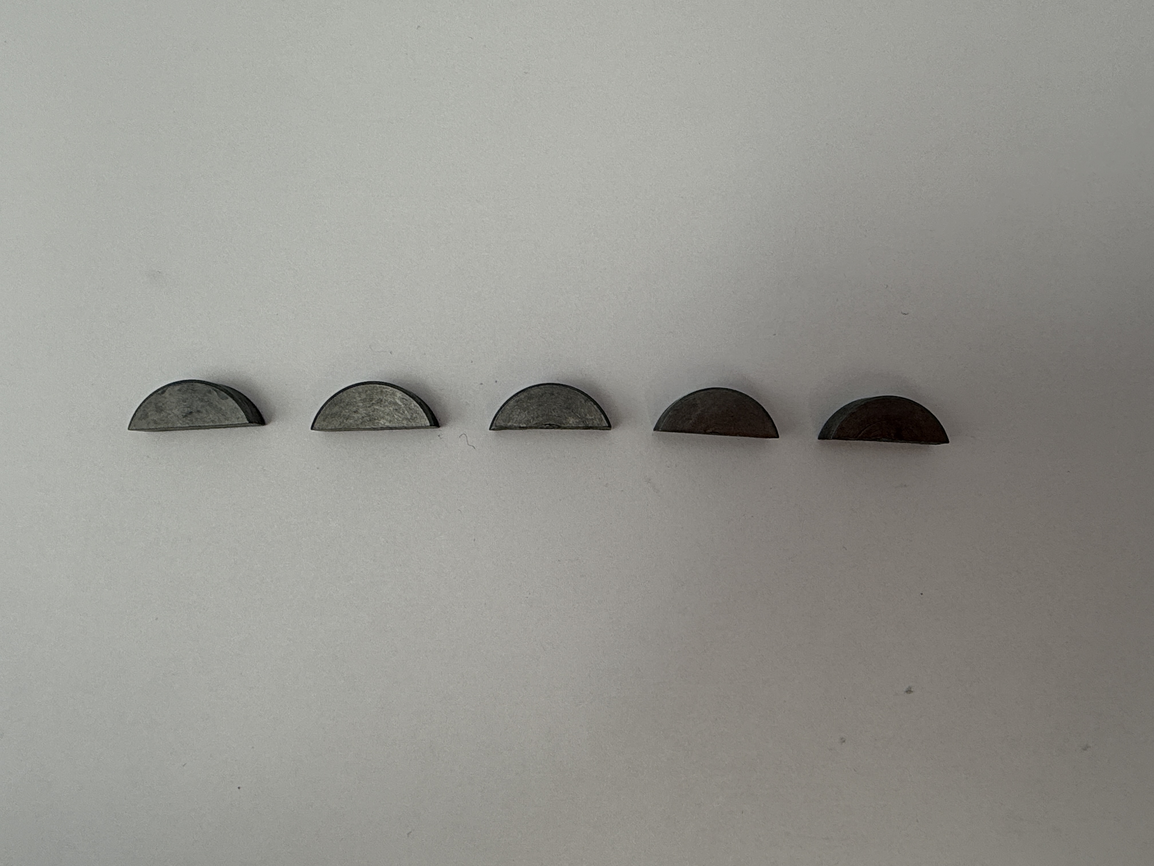 Hendler Woodruff Key Thickness 5.00mm, Height 5.75mm, Length 15.00mm
