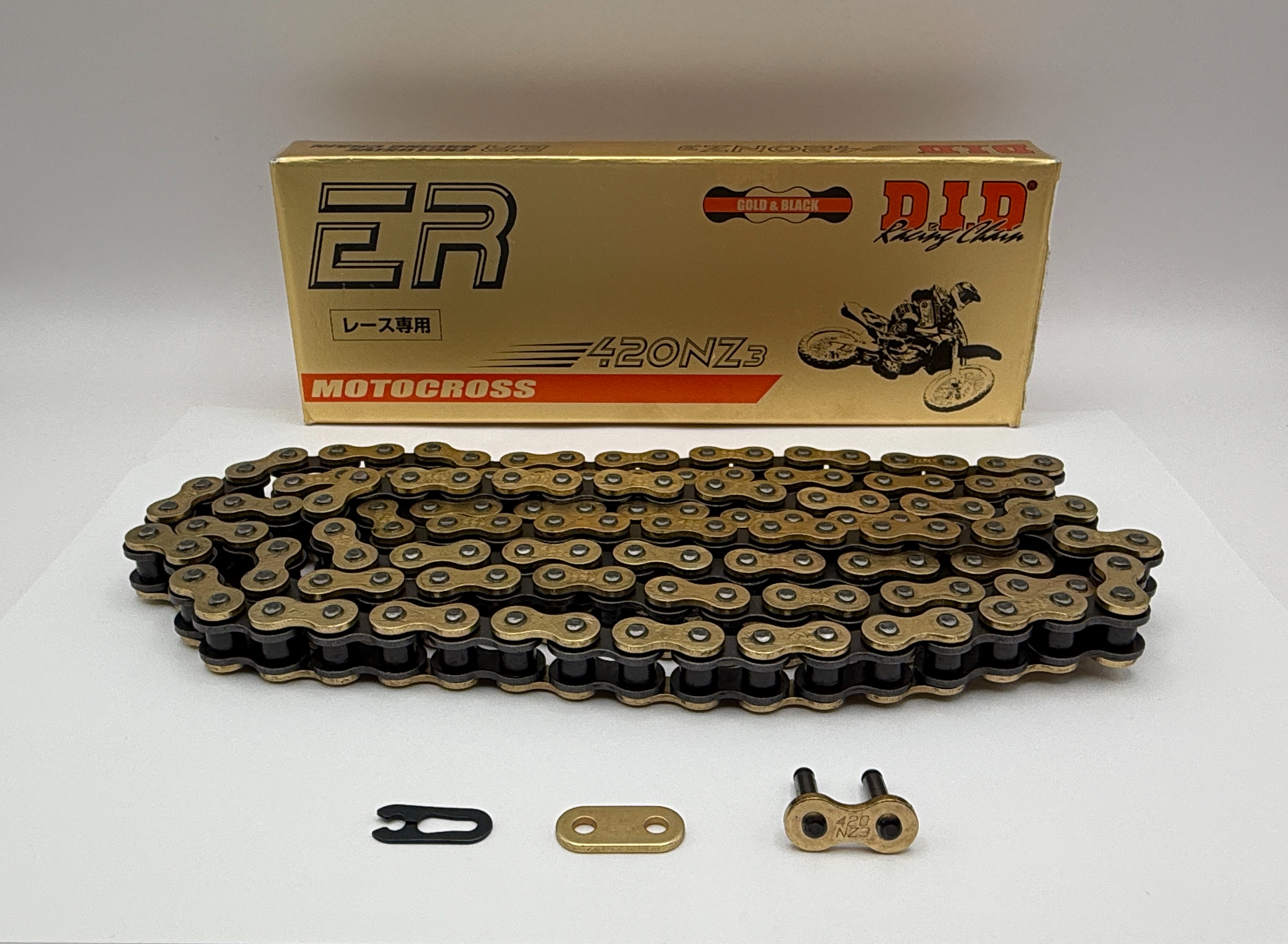 DID Chain Heavy Duty NZ3 Premium Motocross Pro-MX Gold (G&B) 420-120L (21.9KN) (RJ Split Link)