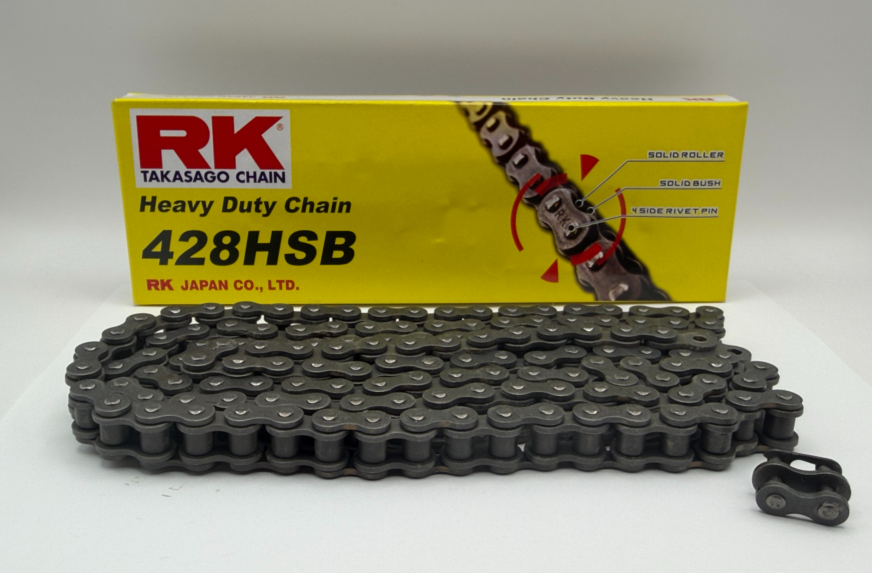 RK Chain Heavy Duty Black HSB 428-142L (24.2KN)