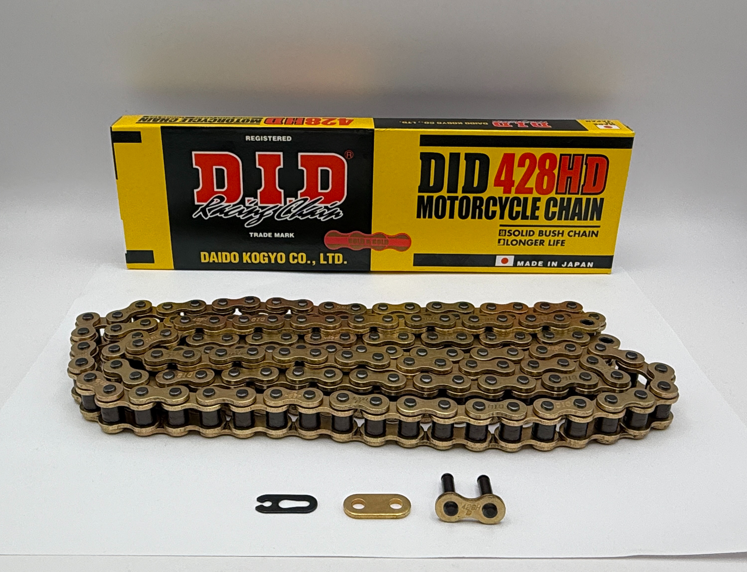 DID Chain Heavy Duty Gold (G&G) HD 428-132L (23.3KN) (RJ Split Link)