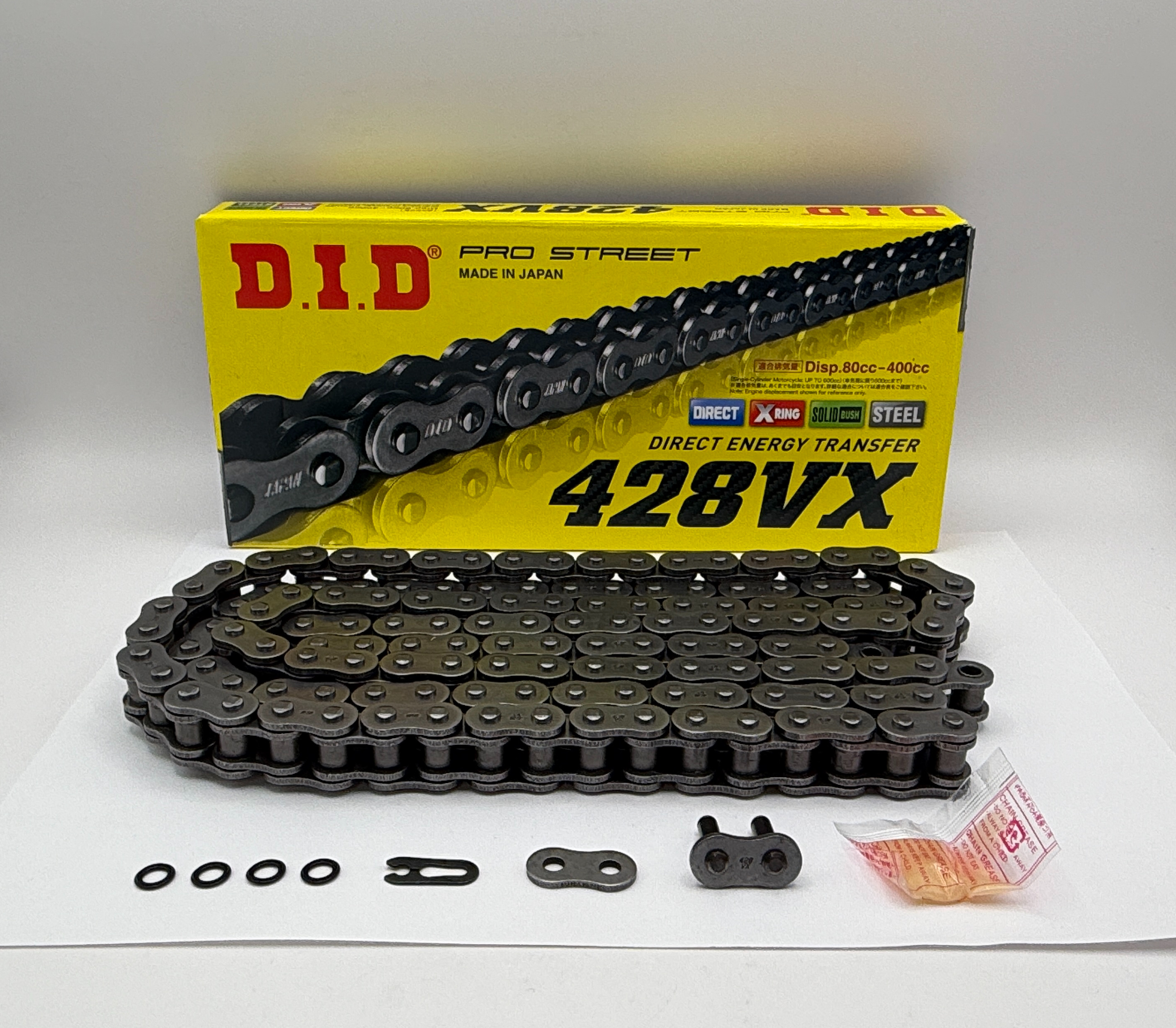 DID Chain Heavy Duty X-Ring Black VX 428-134L (33.0KN) (FJ Press Split Link)