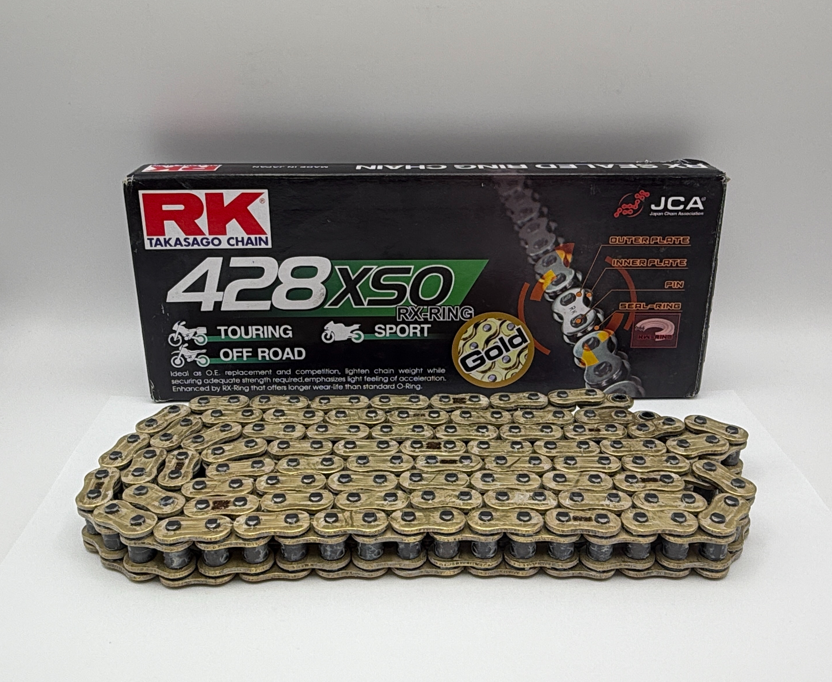 RK Chain Heavy Duty XW-Ring Gold XSO 428-120L (27.0KN)