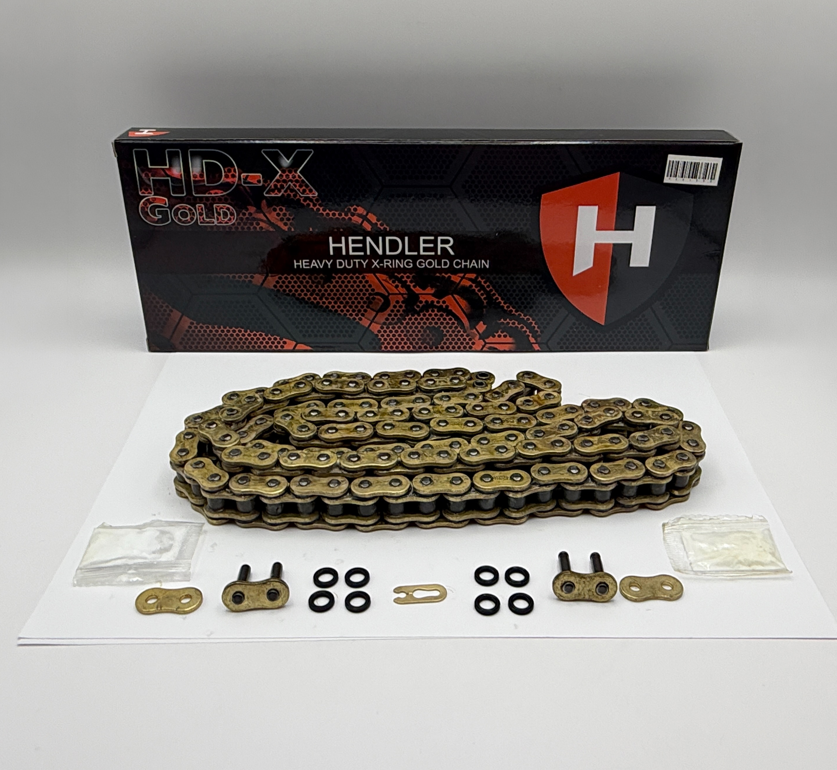 Hendler Chain Heavy Duty X-Ring Gold 428-138 Links (23.8KN)