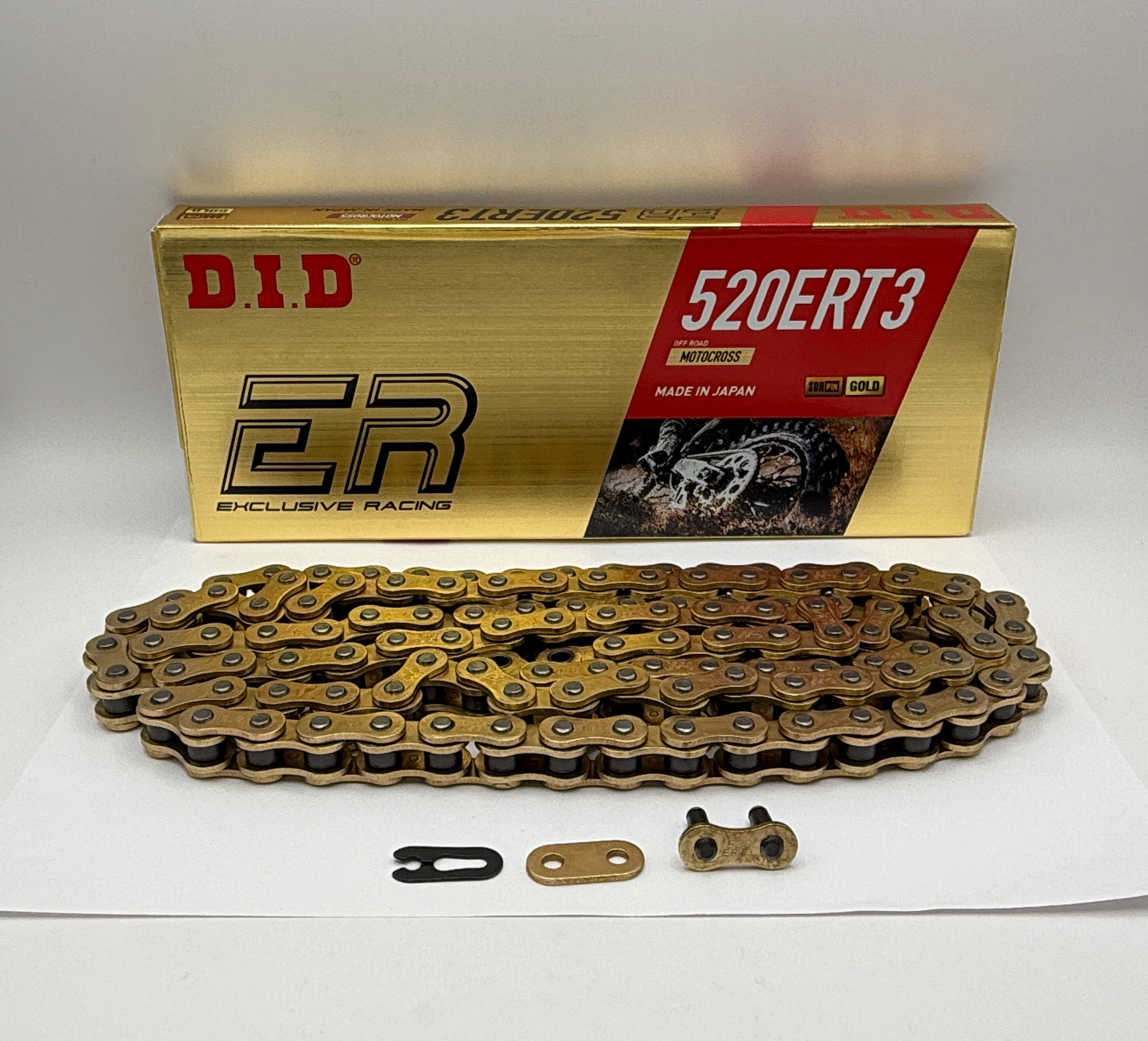 DID Chain Heavy Duty Motocross MX Gold (G&G) ERT3 520-118L (36.9KN) (RJ Split Link)