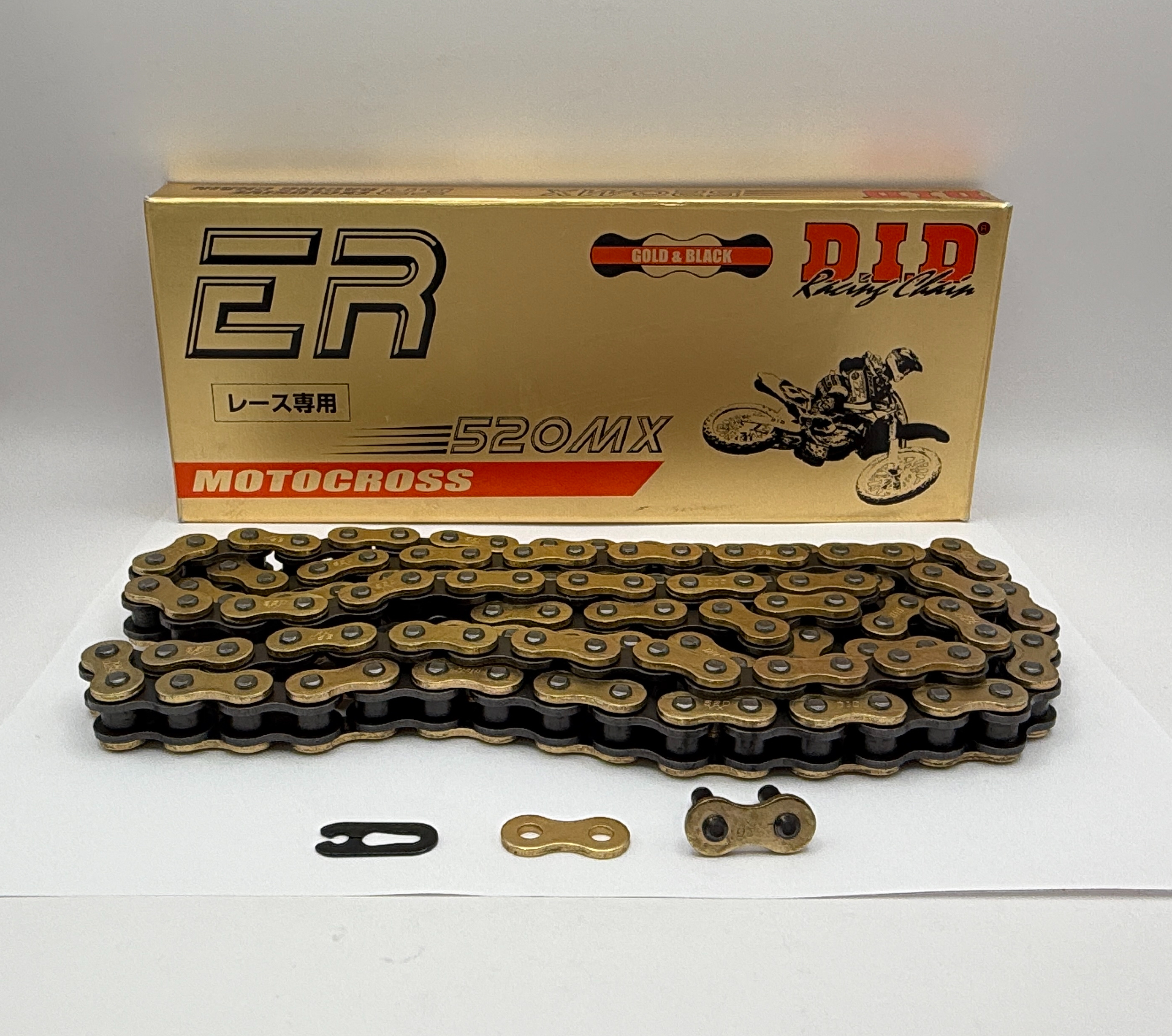 DID Chain Heavy Duty MX Pro Motocross MX Gold (G&B) MX 520-118L (39.7KN) (RJ Split Link)
