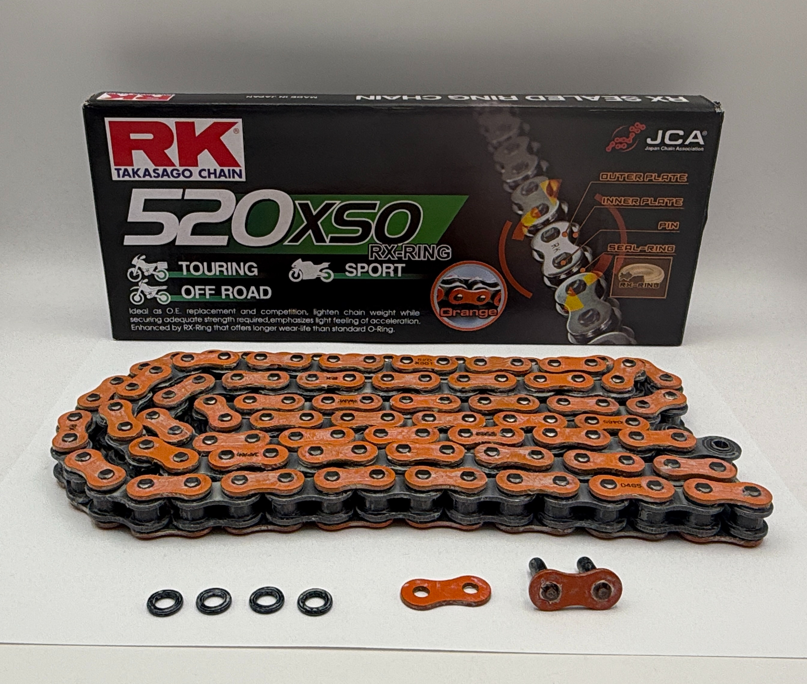 RK Chain Heavy Duty RX-Ring Orange XSO2 520-120L (37.0KN)