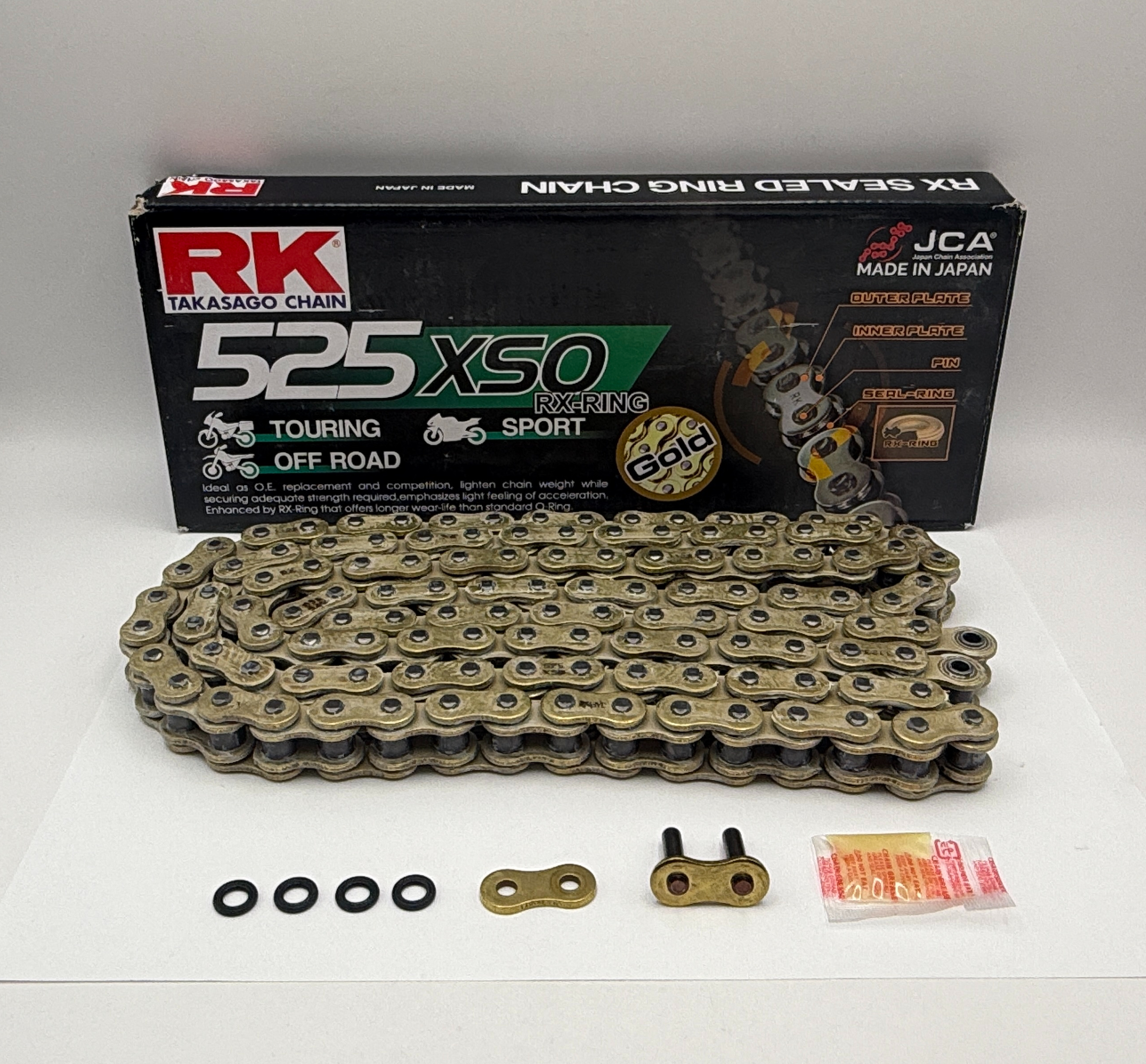 RK Chain Heavy Duty RX-Ring Gold XSO 525-102L (37.2KN)